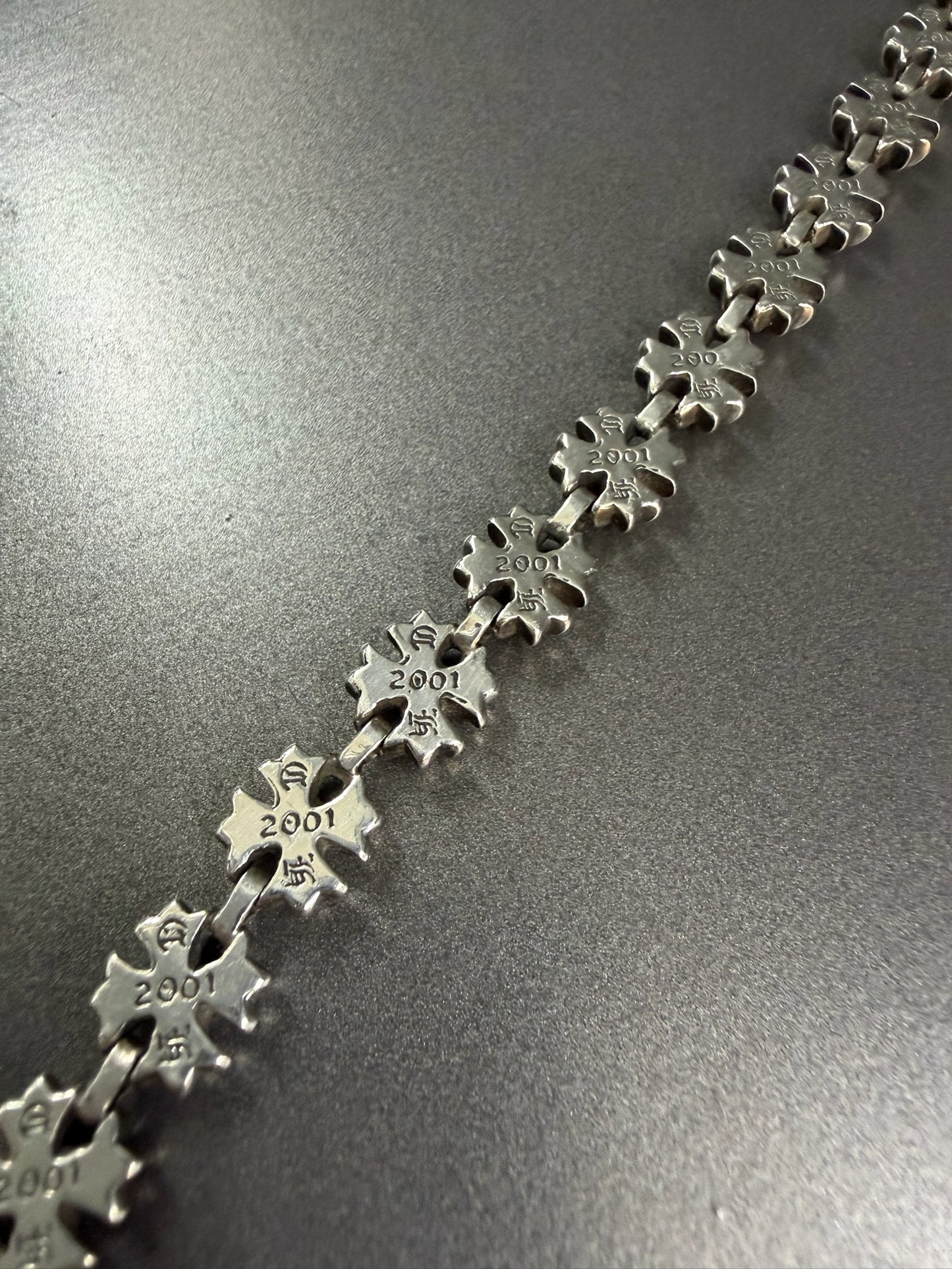 Chrome Hearts Tiny Plus Bracelet 18 Links with Diamonds