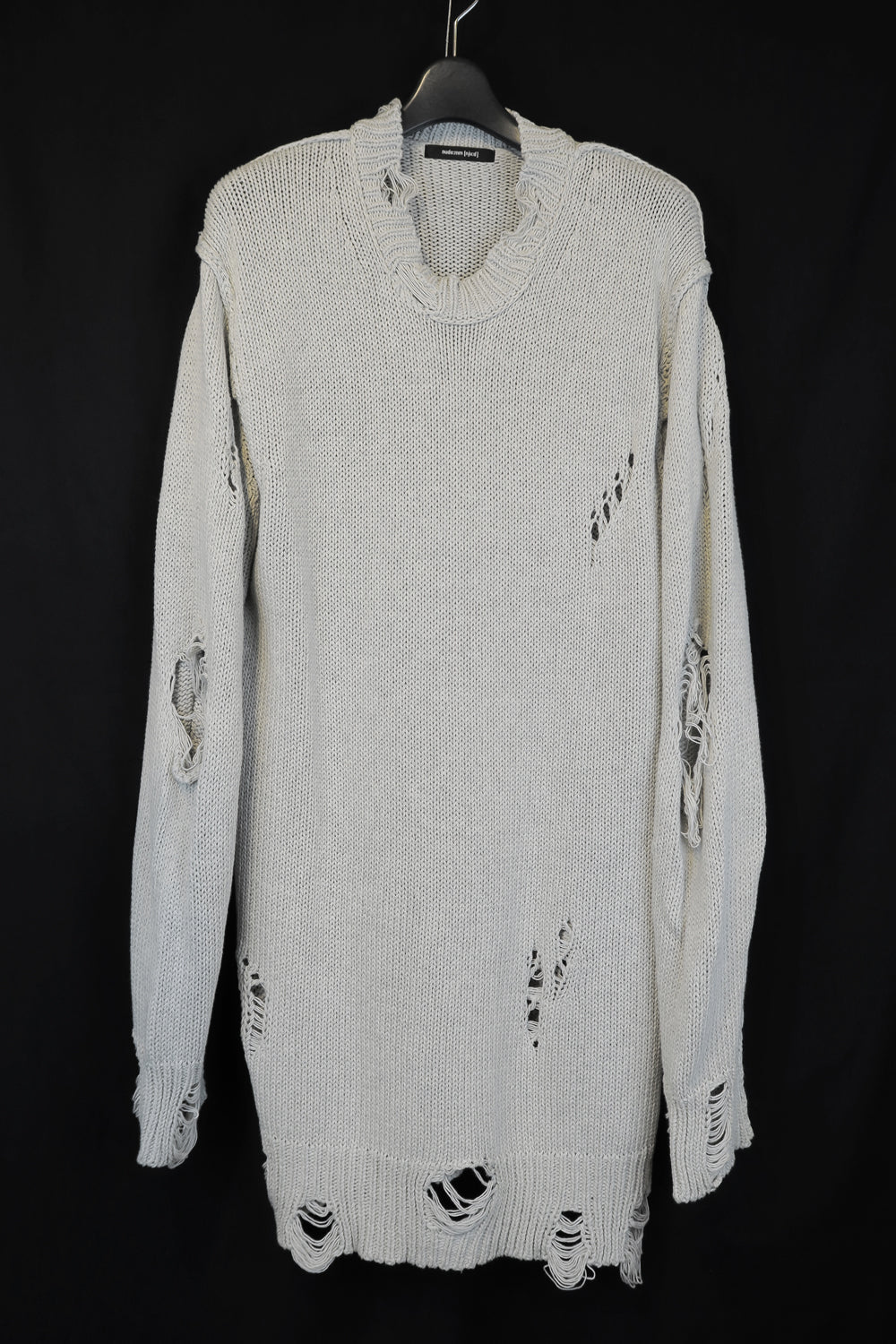NUDE:MM Cotton 3GG Damage Knit Pullover