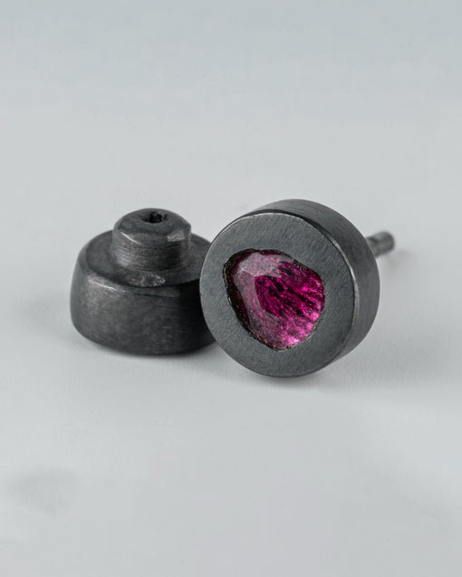 Parts of Four Stud Earring (0.2 CT, Ruby Slice,KA+RUB)
