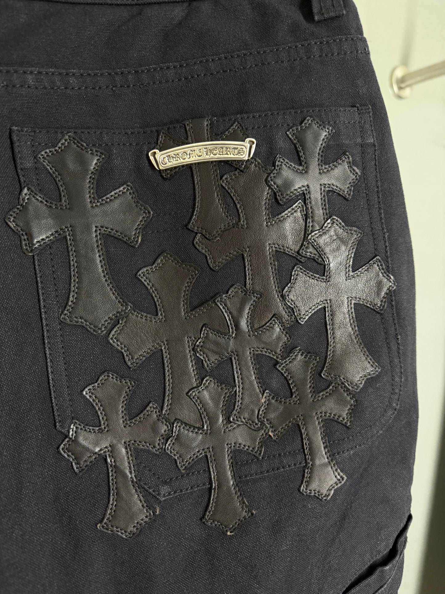 Chrome Hearts Cemetery Cross Patch Carpenter Pants
