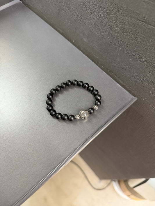Chrome Hearts Cross 8mm Bead Bracelet