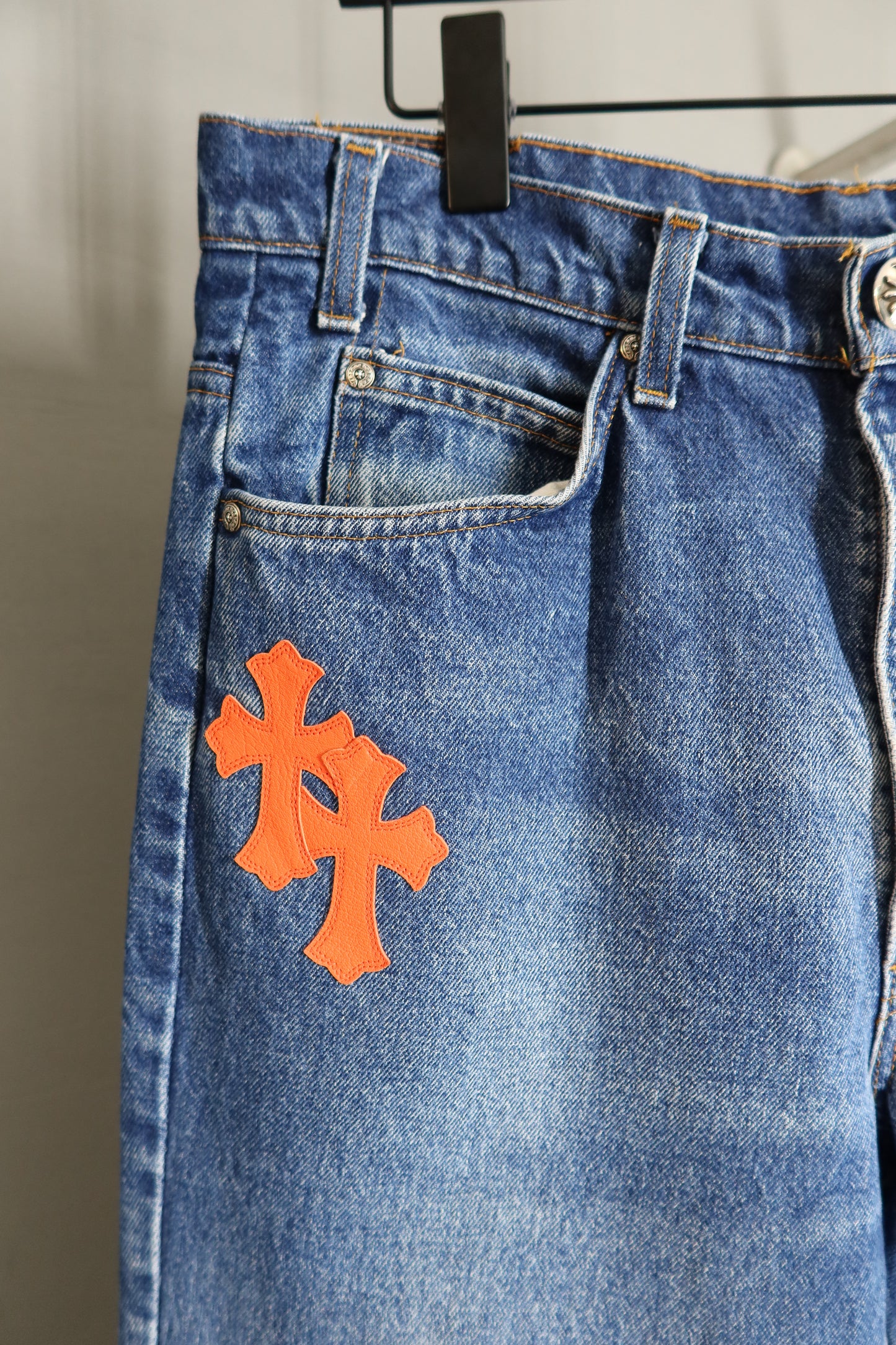 Chrome Hearts St. Barth Exclusive Cross Patch 517 Jeans