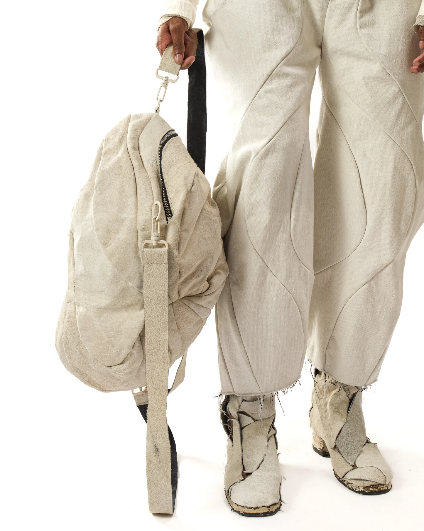 JAS Leather Sculpture Hair On Hide Bag