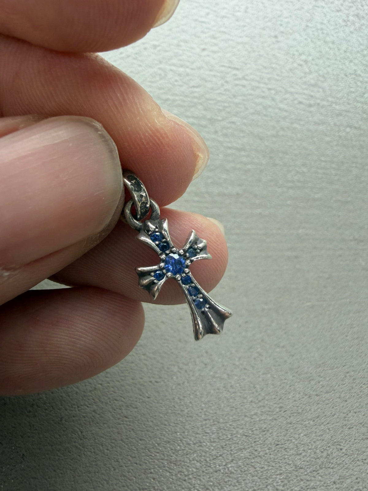 Chrome Hearts Blue Sapphire Babyfat BBF Pendant