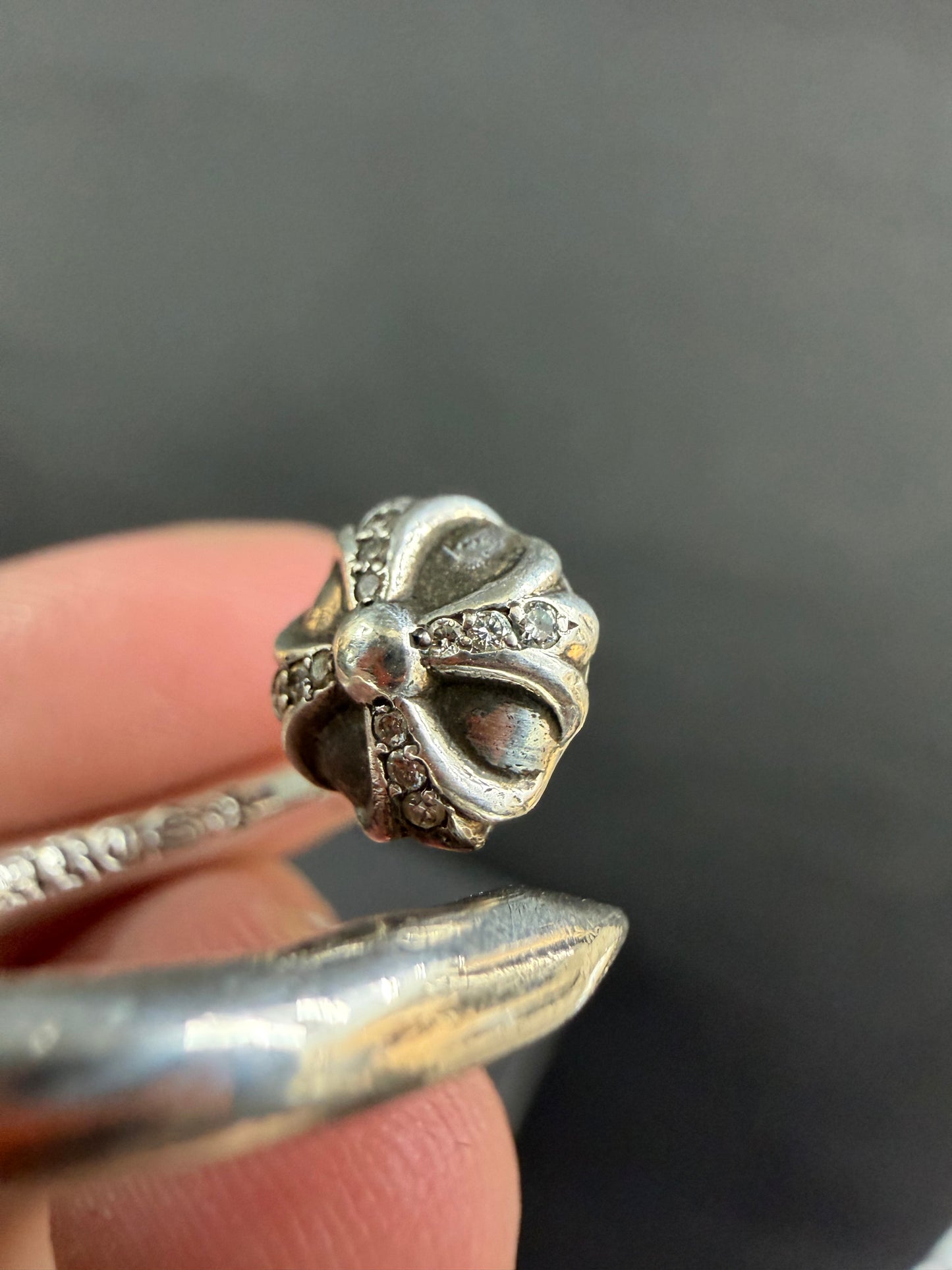 Chrome Hearts Nail Ring with Diamonds