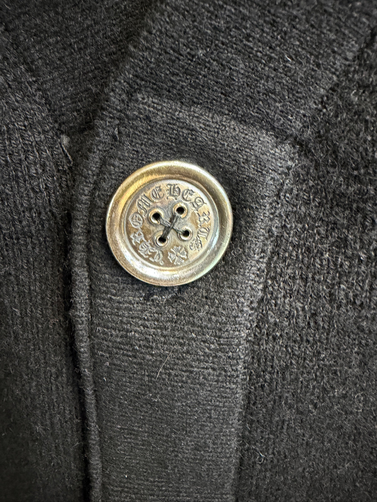 Chrome Hearts Vine Heart Embroidery Cashmere Cardigan