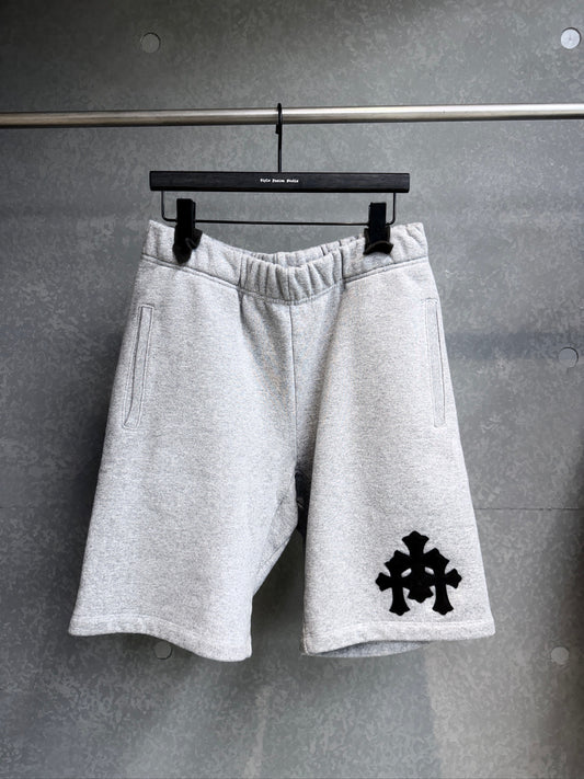 Chrome Hearts Paper Jam Leather Patch Sweat Shorts