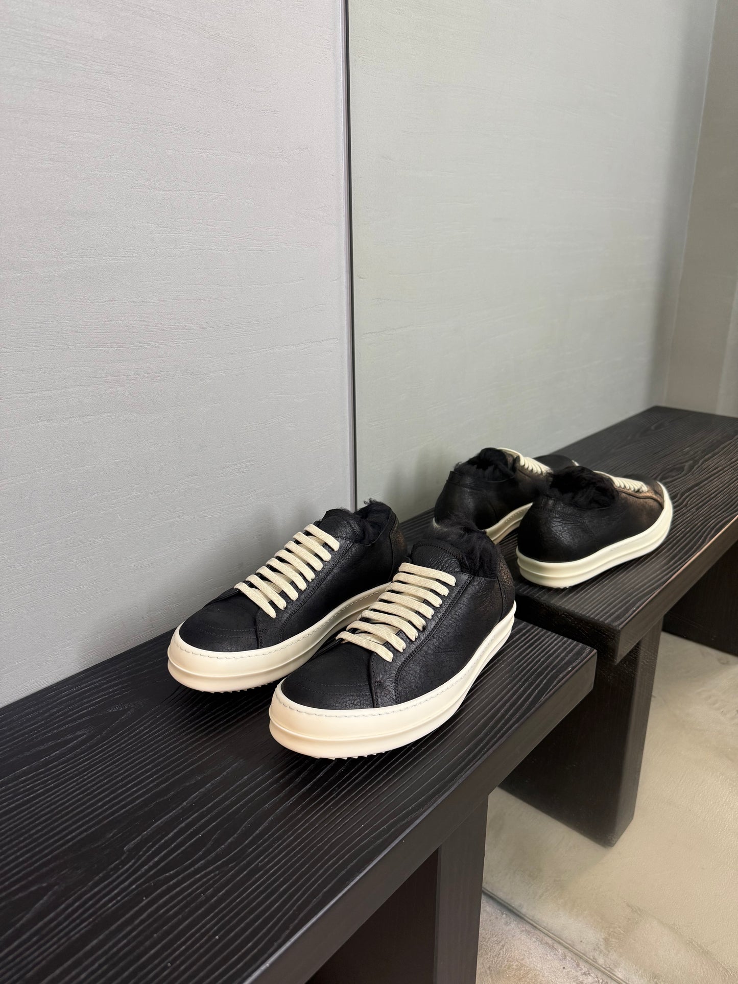 Rick Owens minimal vintage sneakers