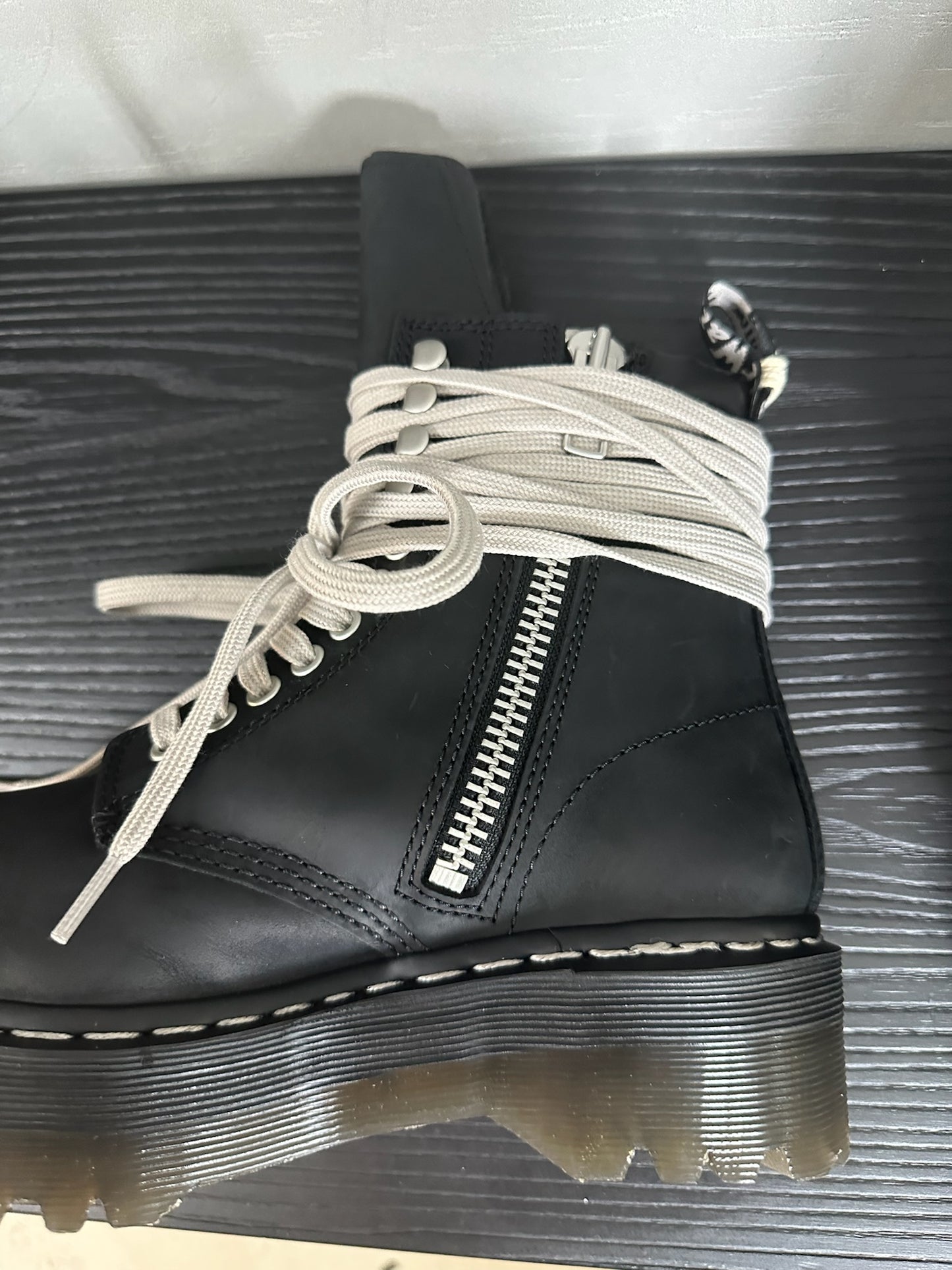 Rick Owens Dr.Martens Quad Sole Steel Toe Boot