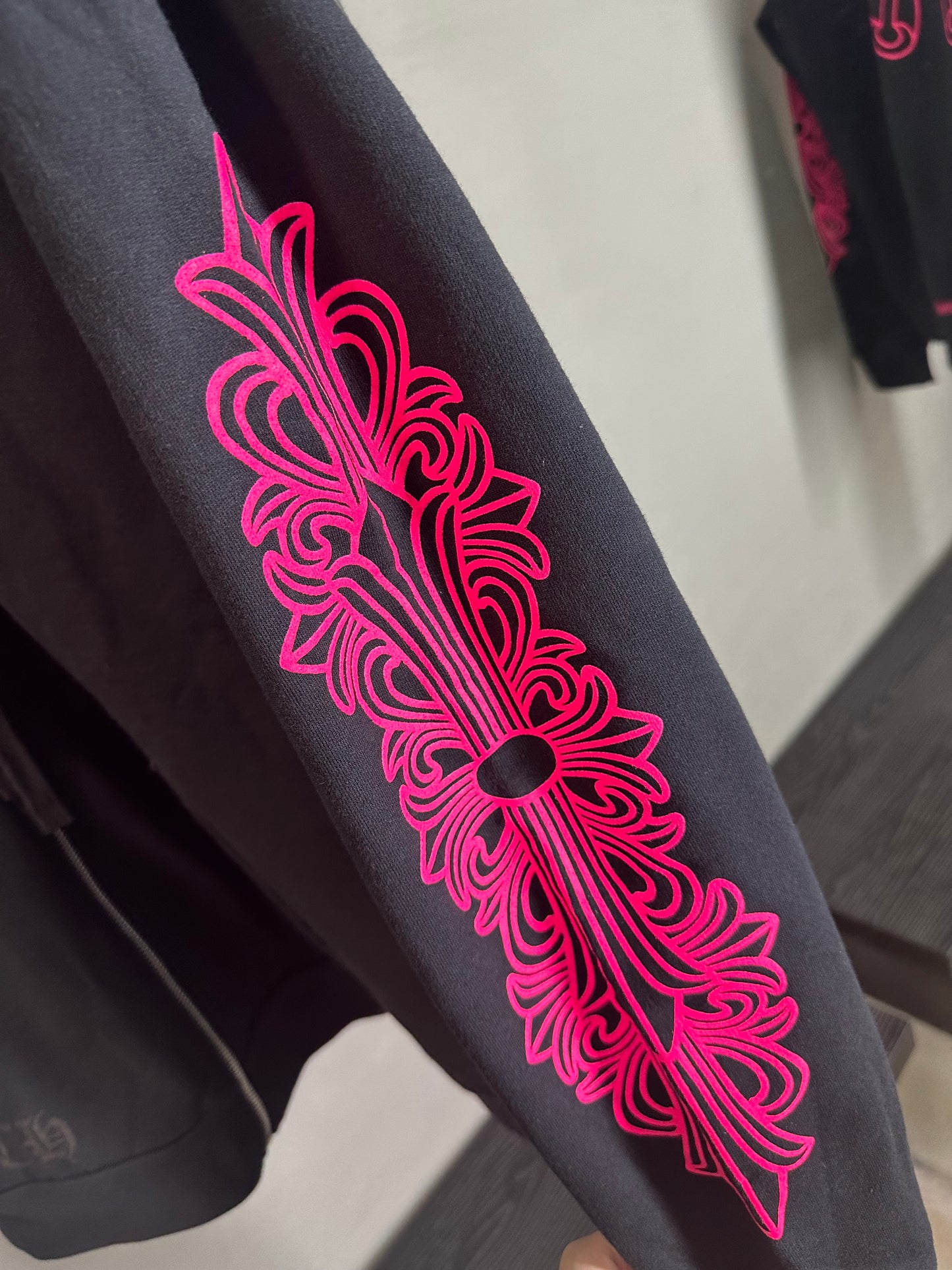 Chrome Hearts Horseshoe Floral Cross Zip-up