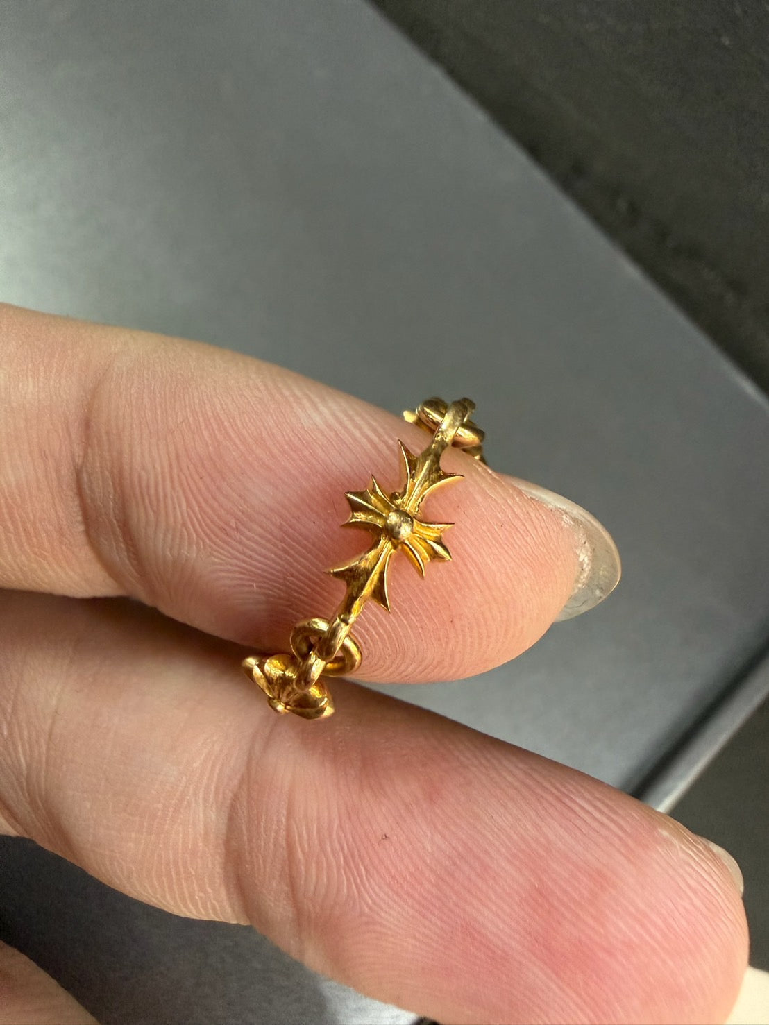 Chrome Hearts 22K Tiny E Ring