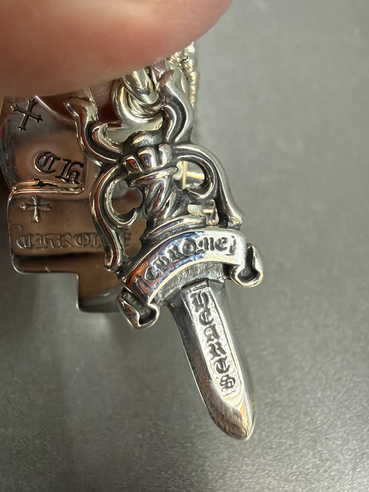Chrome Hearts Three Trinkets Dagger Necklace