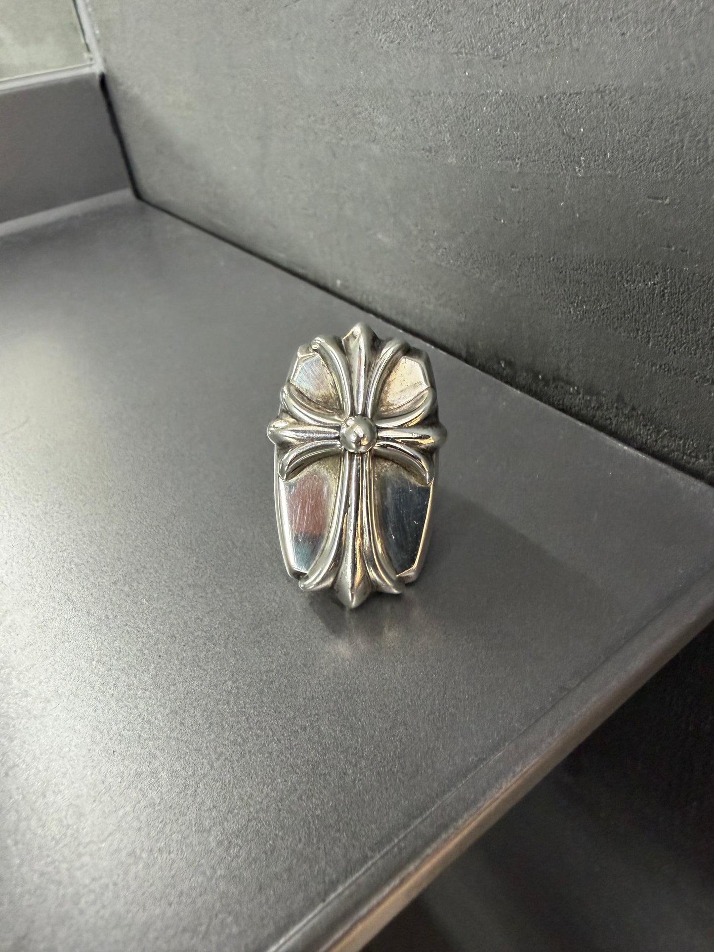 Chrome Hearts Long PJ Coffin Cross Ring