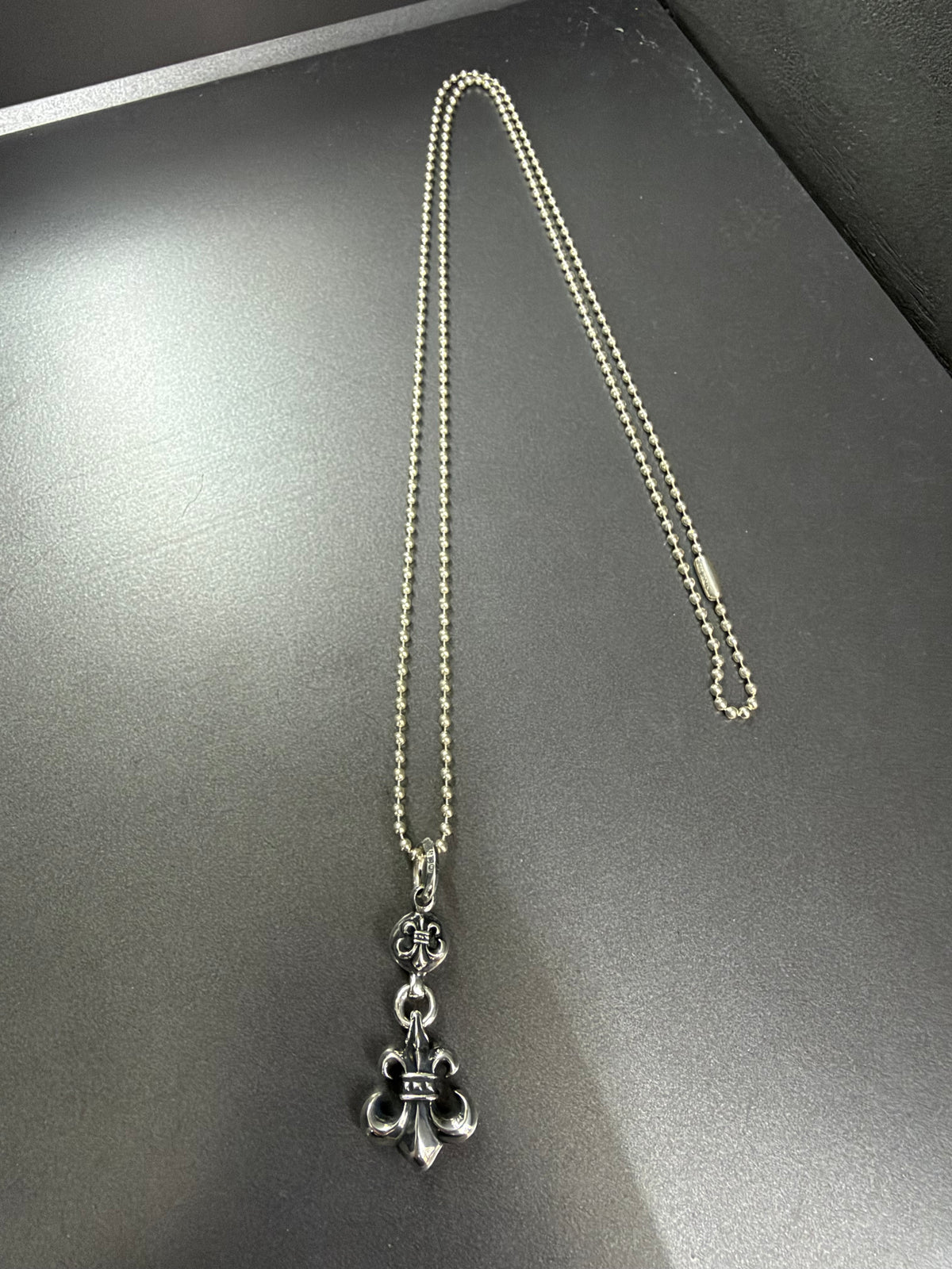Chrome Hearts Fleur & Ball Necklace