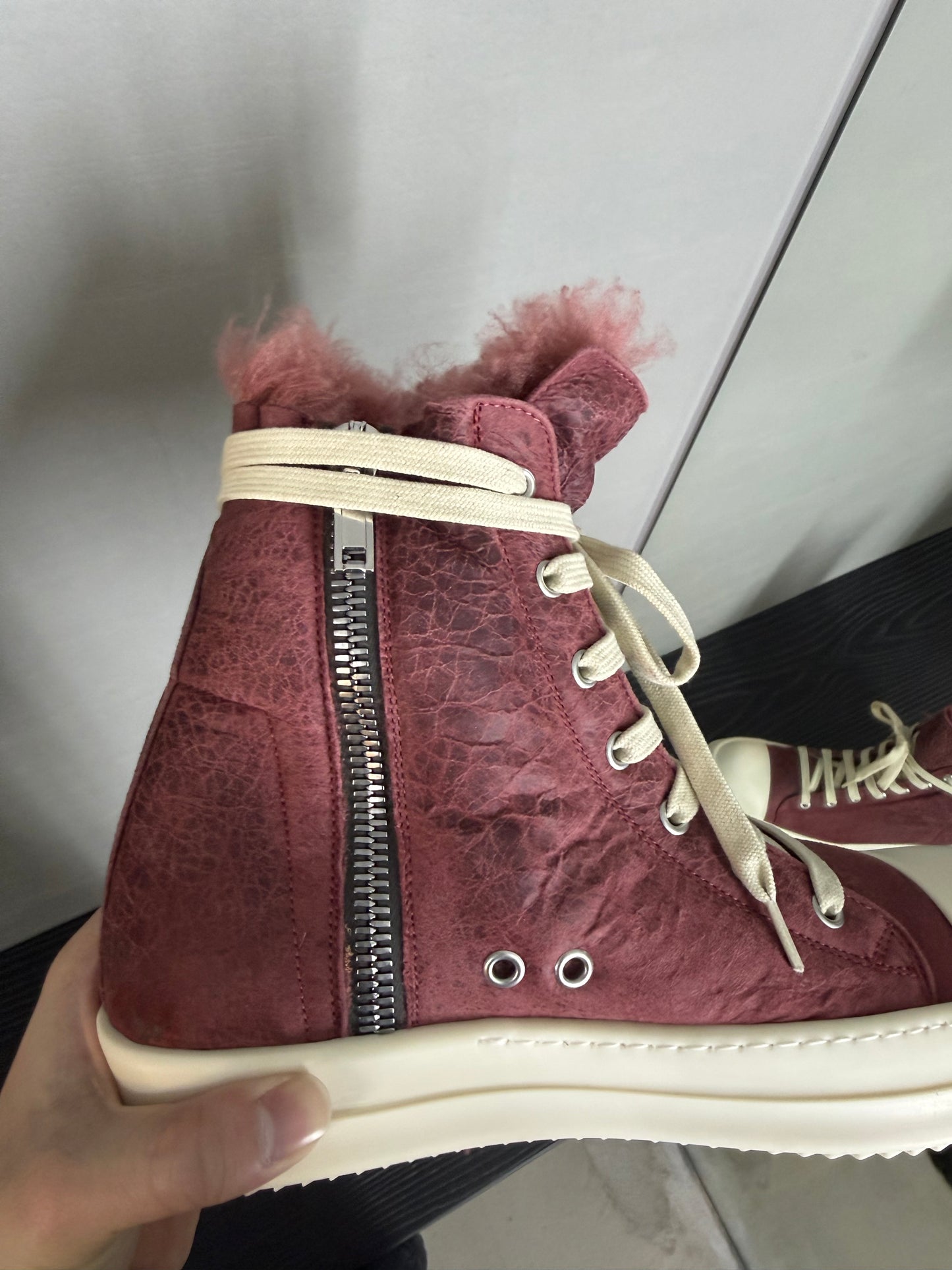 Rick Owens minimal Ramones High-top sneakers