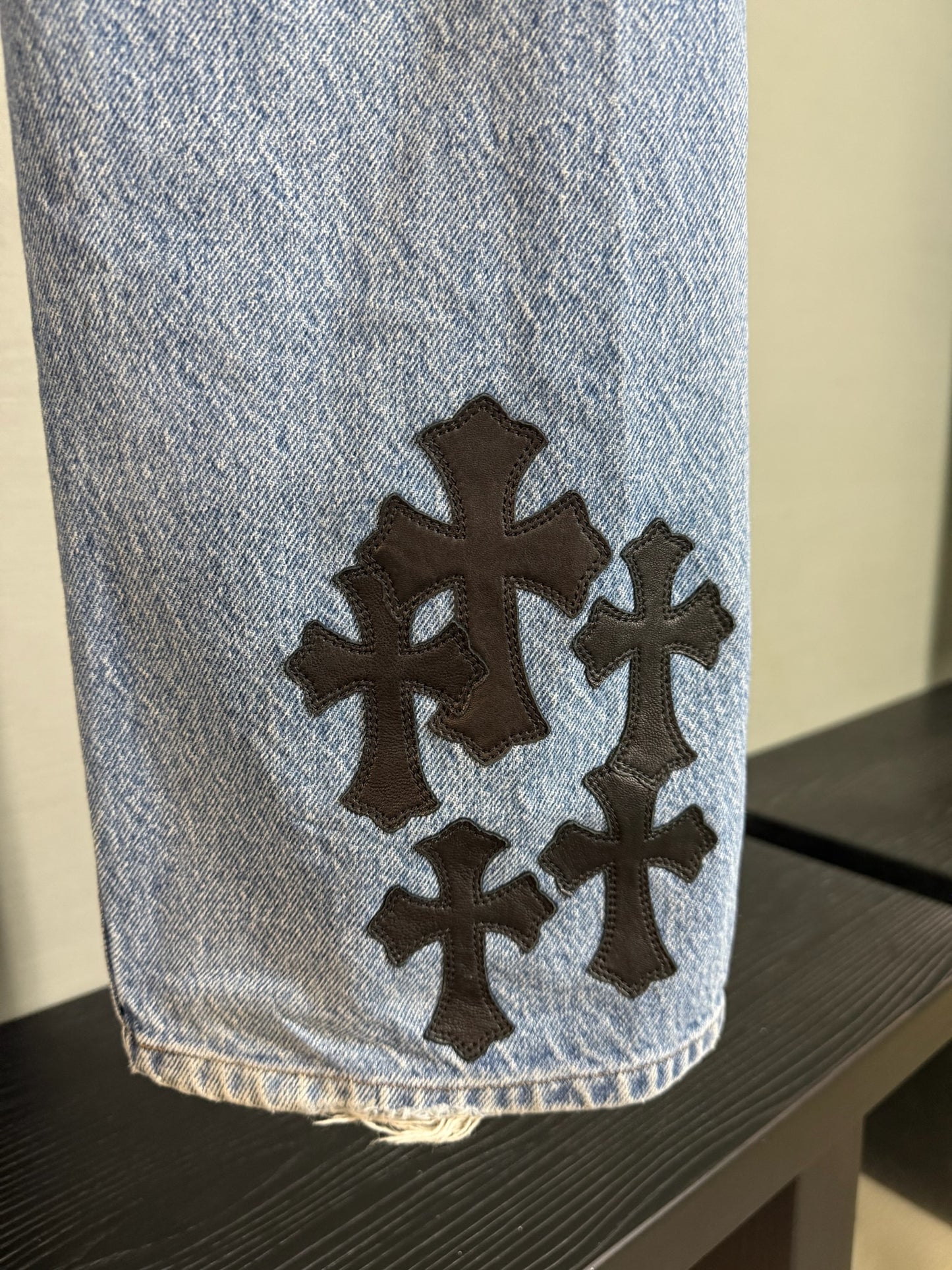 Chrome Hearts Levi’s 517 Cross Patch Jeans