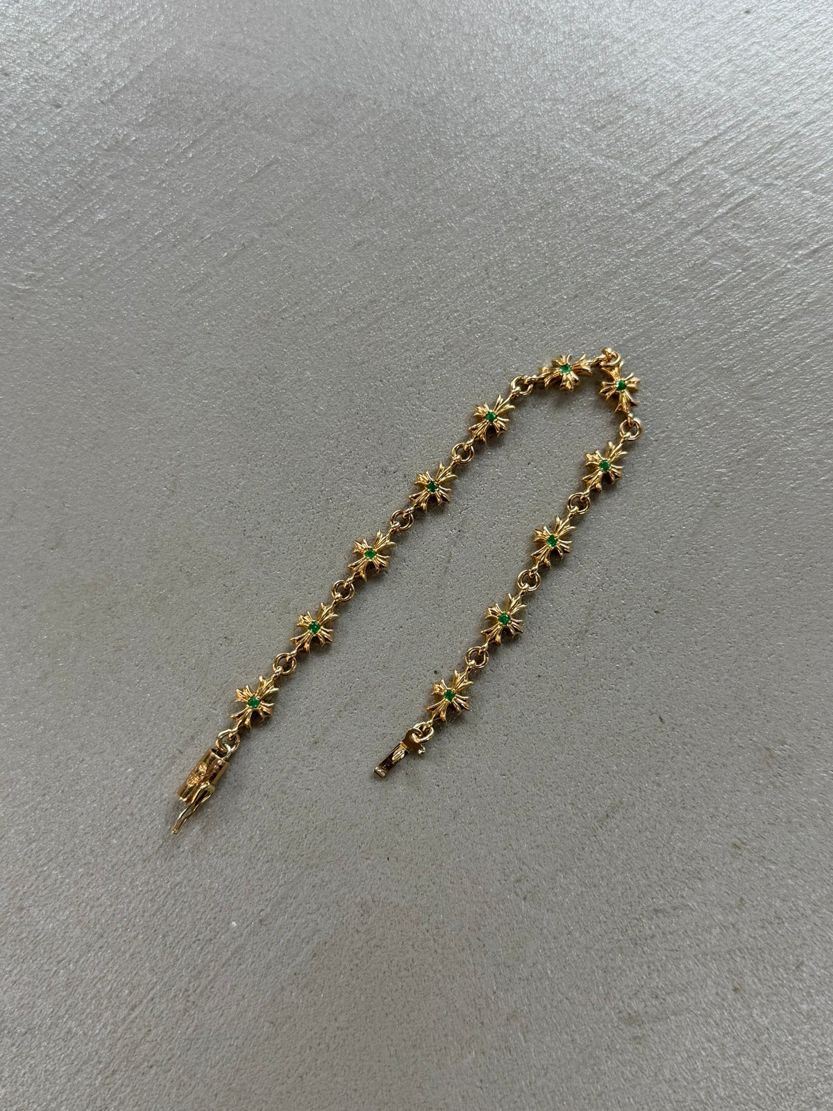 Chrome Hearts Tiny E Emerald Bracelet