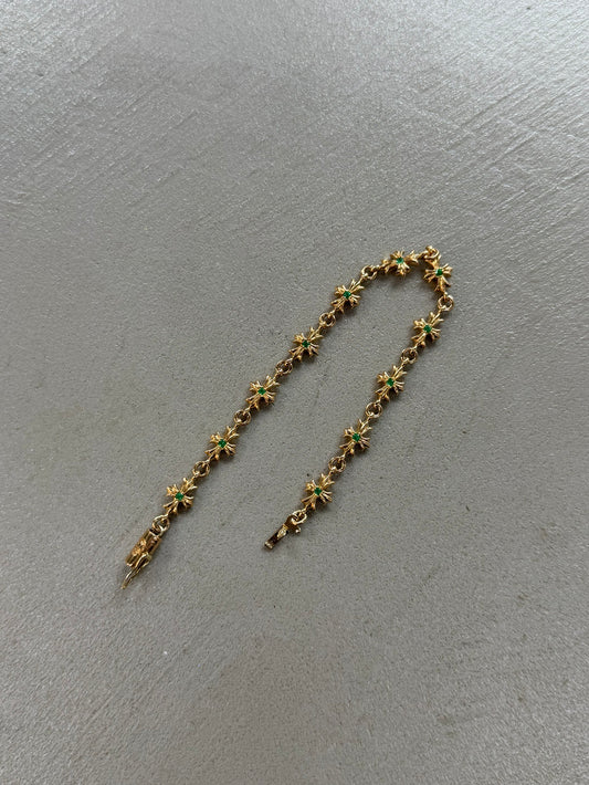 Chrome Hearts Tiny E Emerald Bracelet