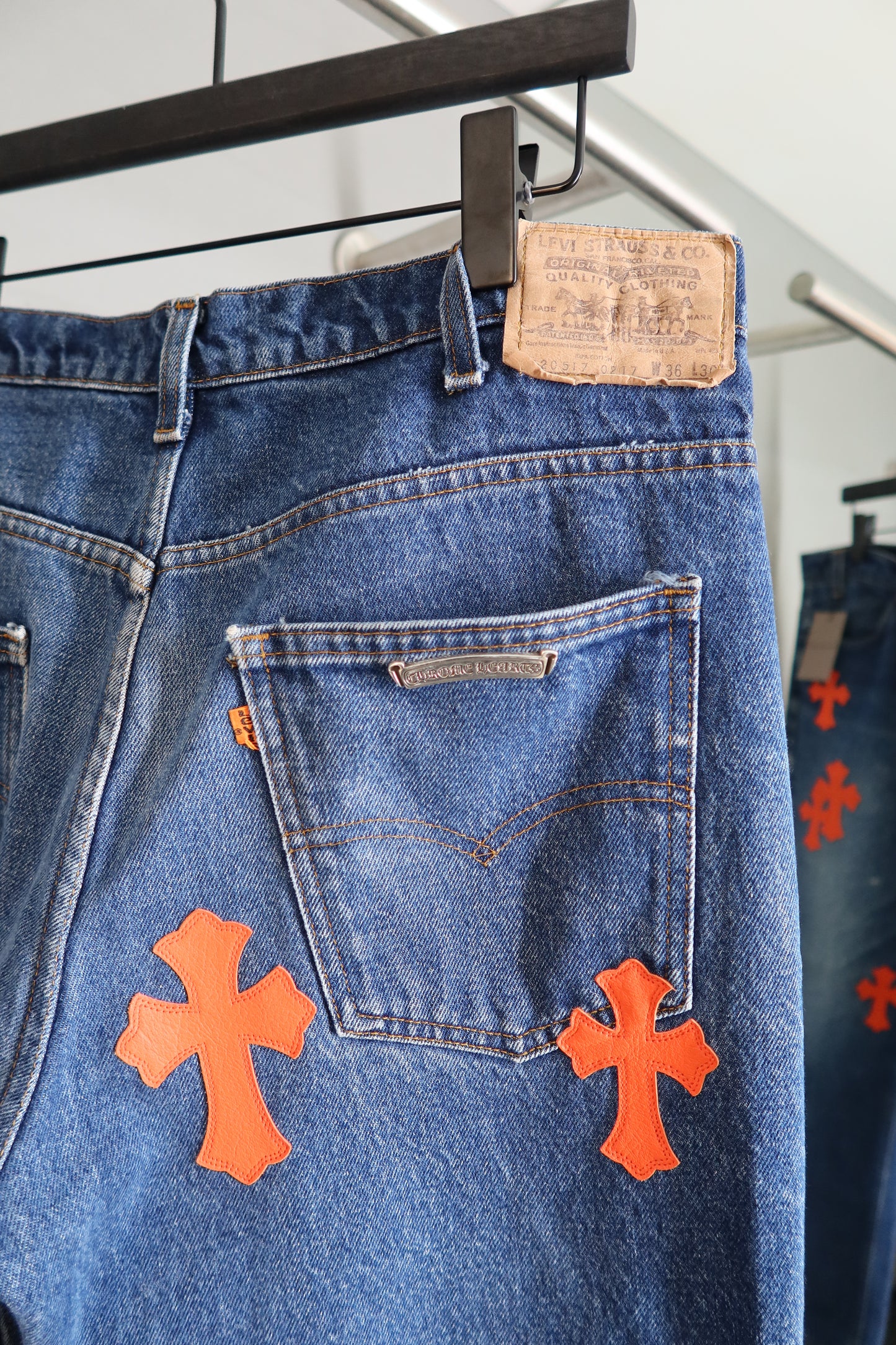 Chrome Hearts St. Barth Exclusive Cross Patch 517 Jeans