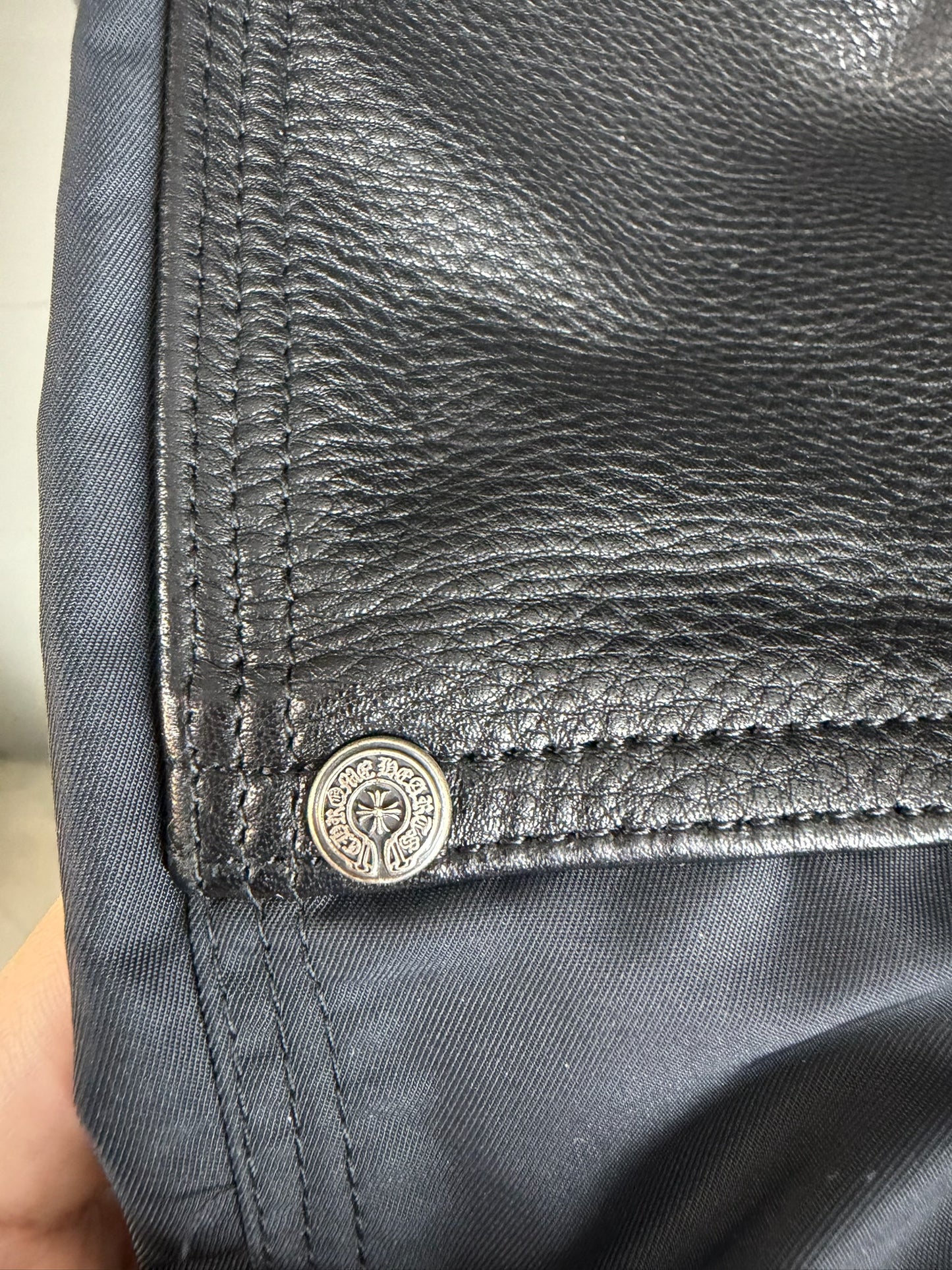 Chrome Hearts Nylon Leather Double Knee Pants