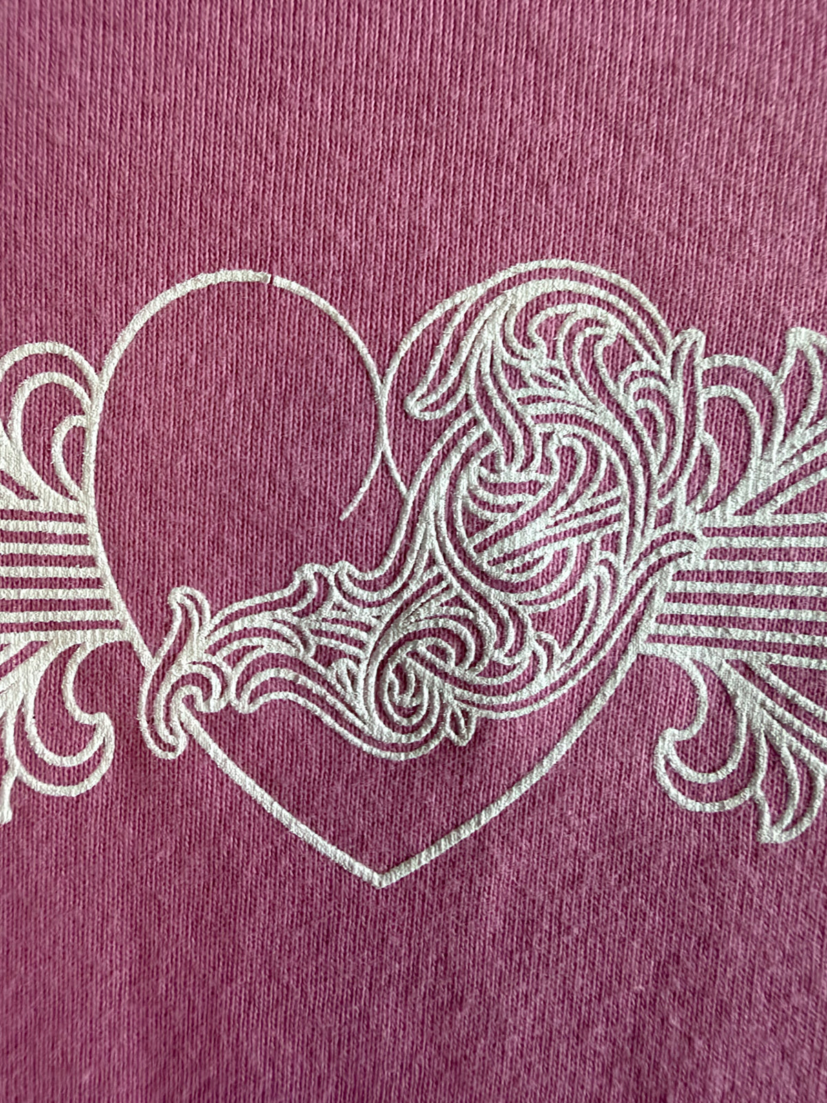 Chrome Hearts Pink Vine Heart Baby Tee
