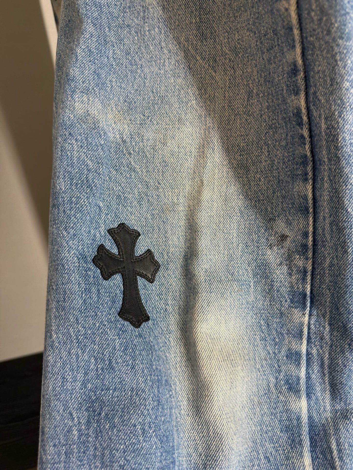 Chrome Hearts Levi’s 505 Cross Patch Jeans