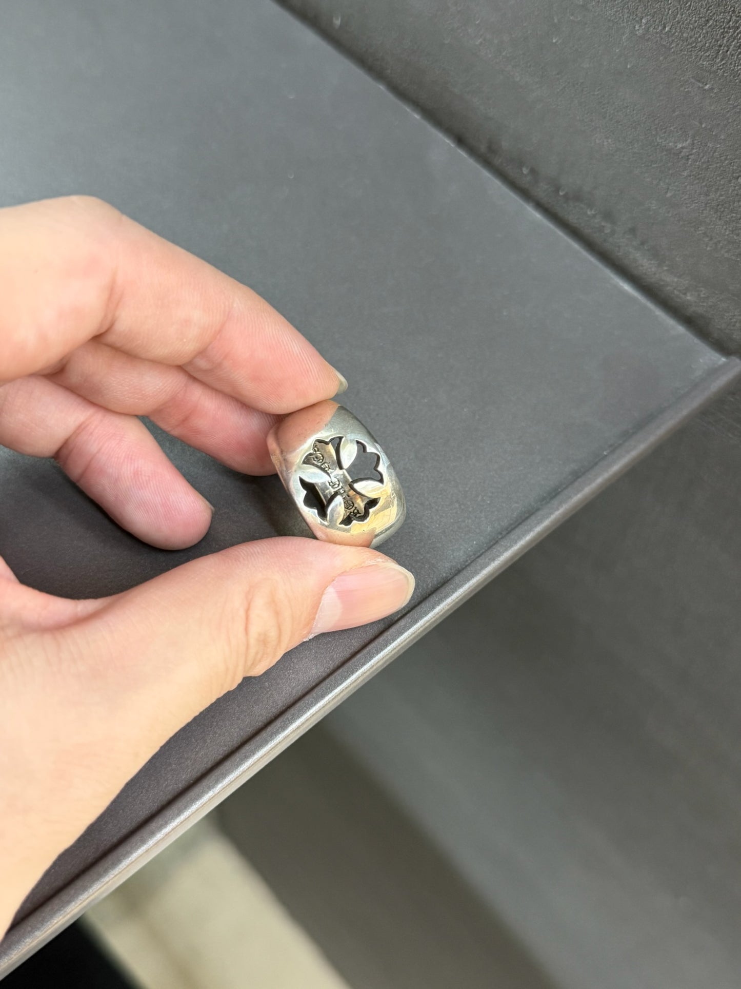 Chrome Hearts Negative Space Plus Cross Ring