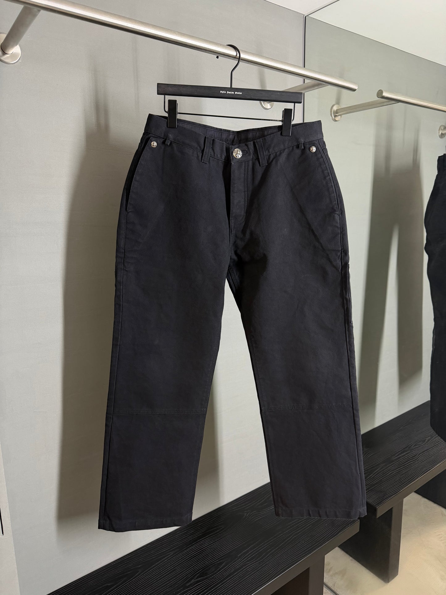 Chrome Hearts Cemetery Cross Patch Carpenter Pants