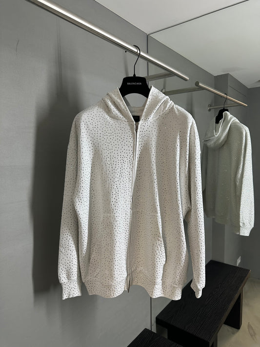 Balenciaga Rhinestone Crystal Zip-up