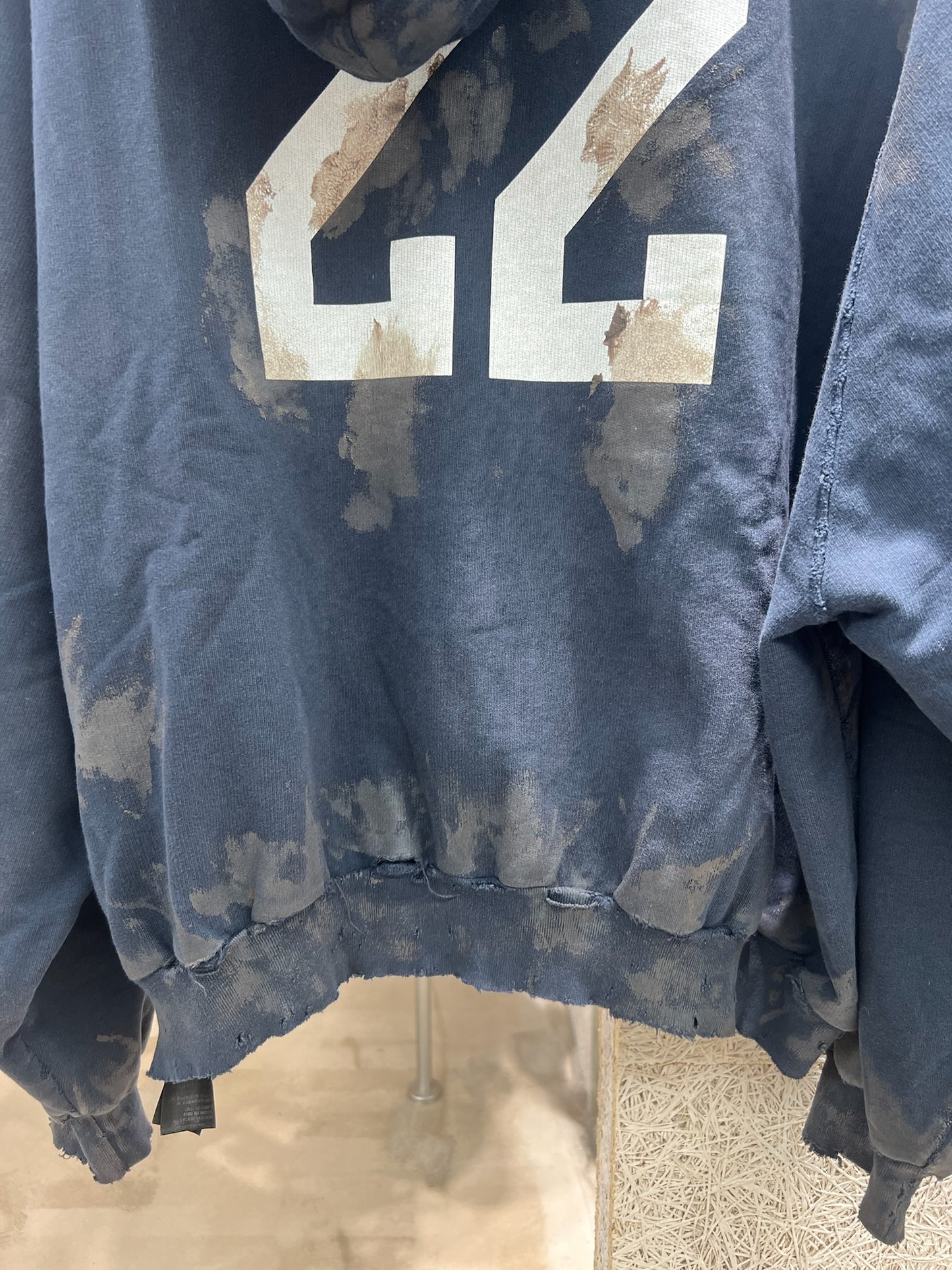 Balenciaga Mud-Dyed Horse Zip-up Hoodie