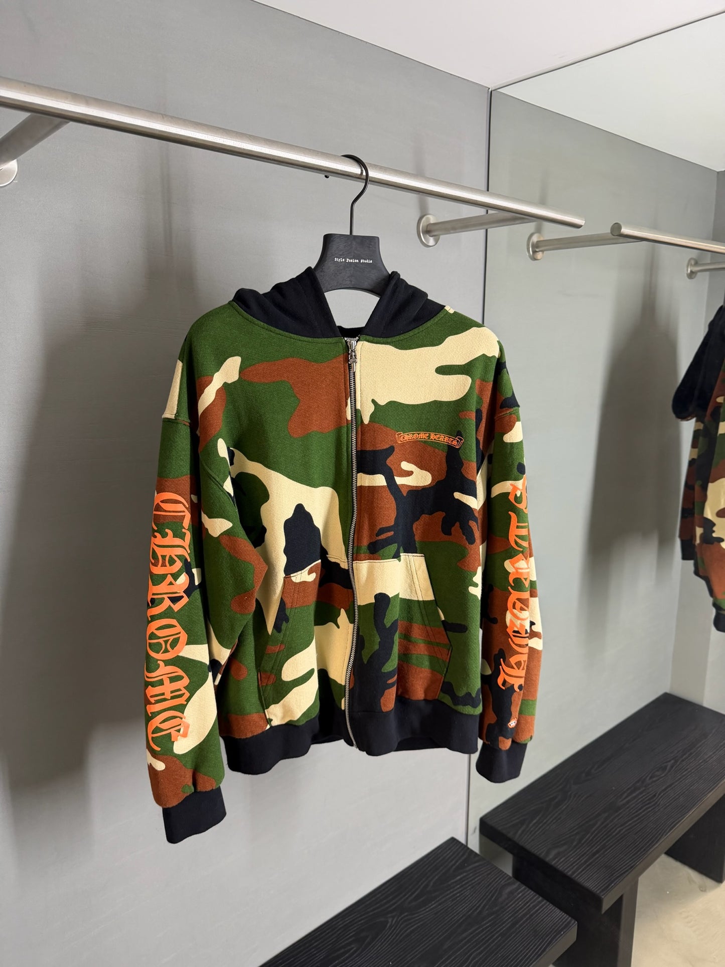 Chrome Hearts Matty Boy ‘Caution’ Thermal Zip-Up