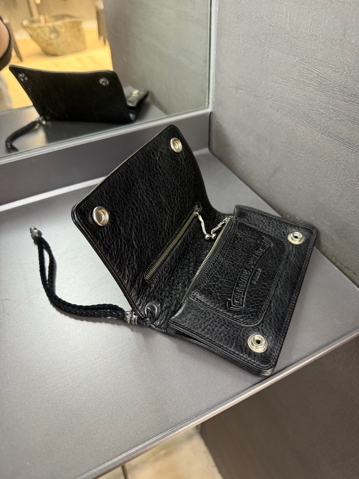 Chrome Hearts Zip Strap Cross Ball Wallet