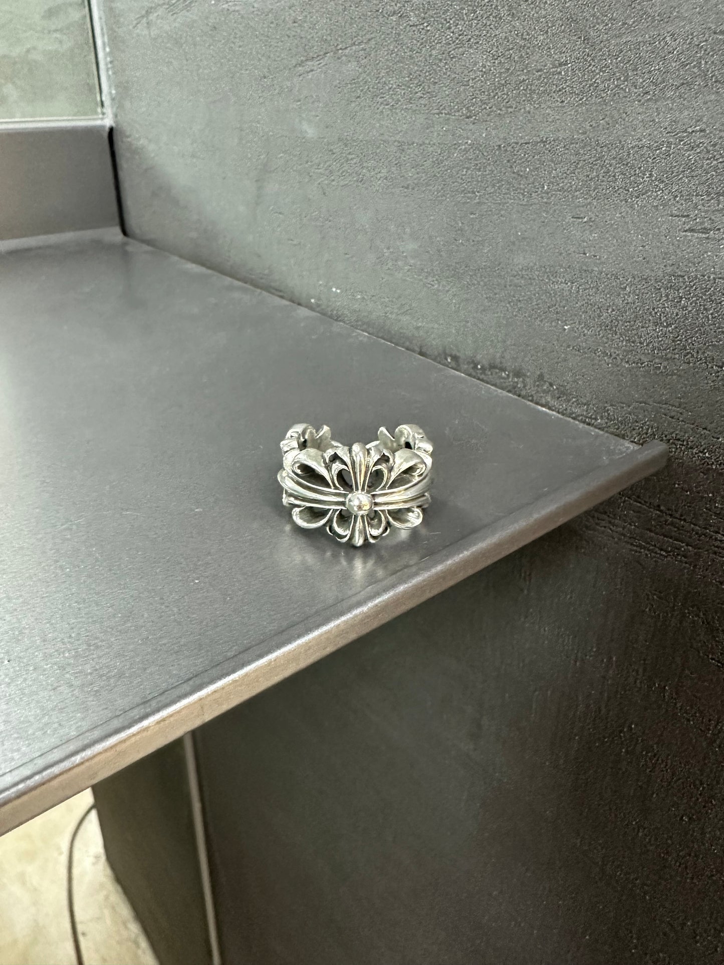 Chrome Hearts Double Floral Cross Ring