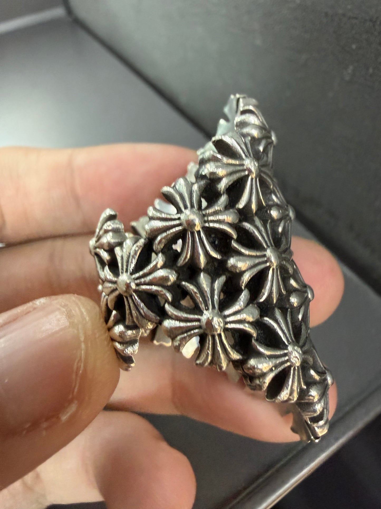 Chrome Hearts Chainmail Cross Ring