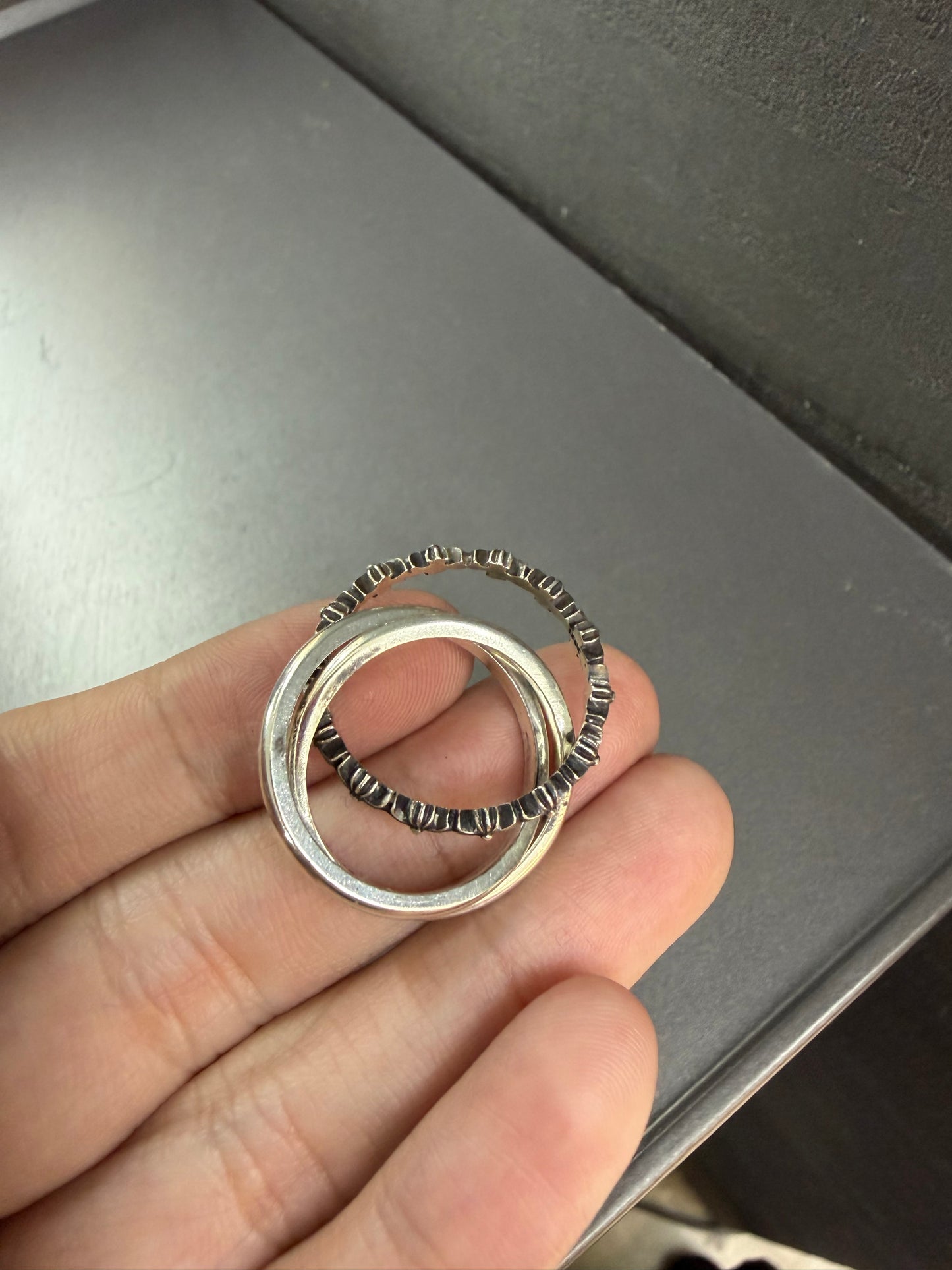 Chrome Hearts Tiny E Band Triple Ring