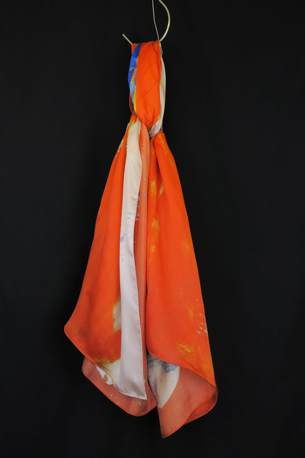 NUDE:MM Silk Satin Inkjet Print Scarf