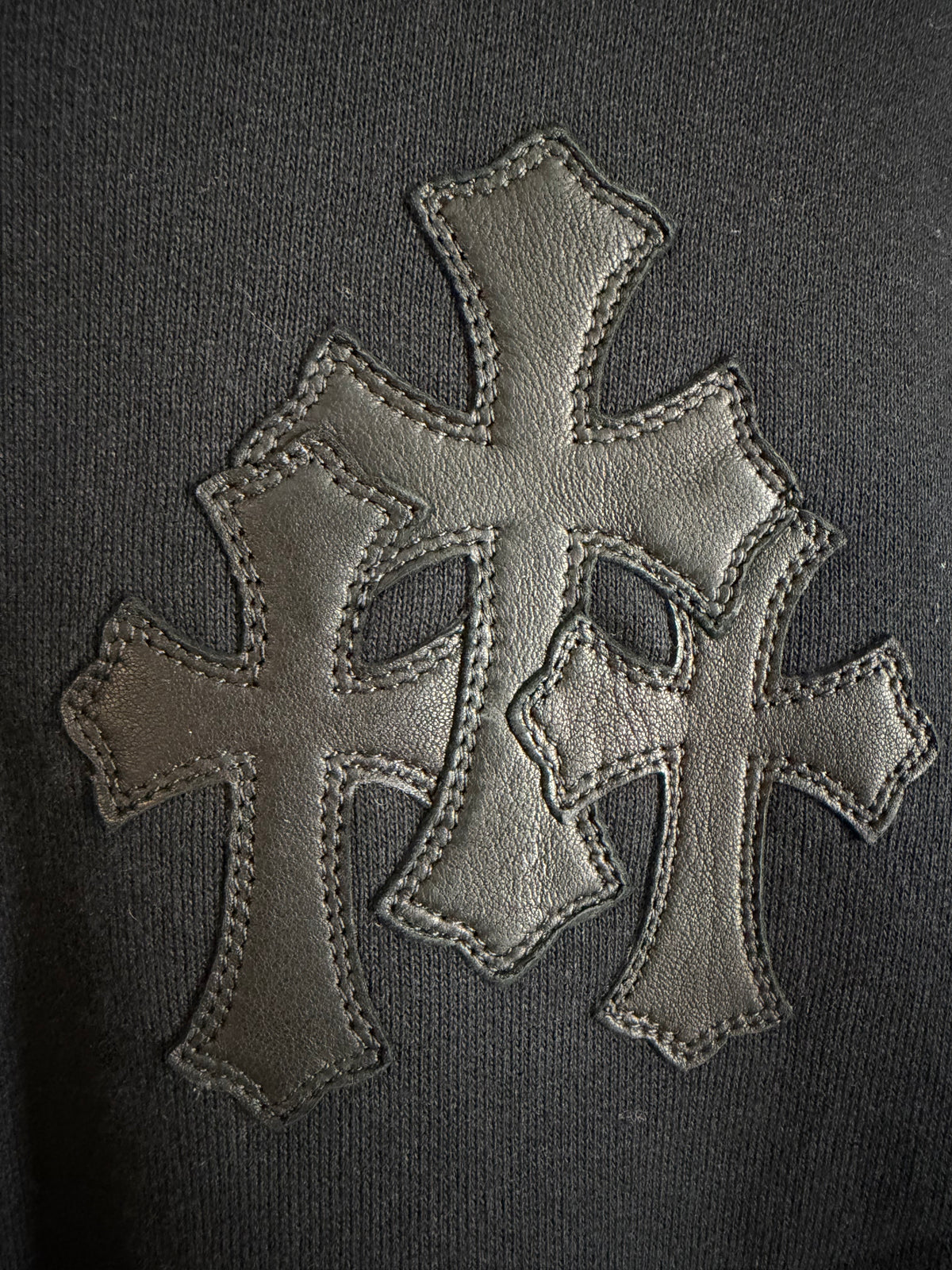 Chrome Hearts Cross Patch Paper Jam Half Zip Sweatshirt