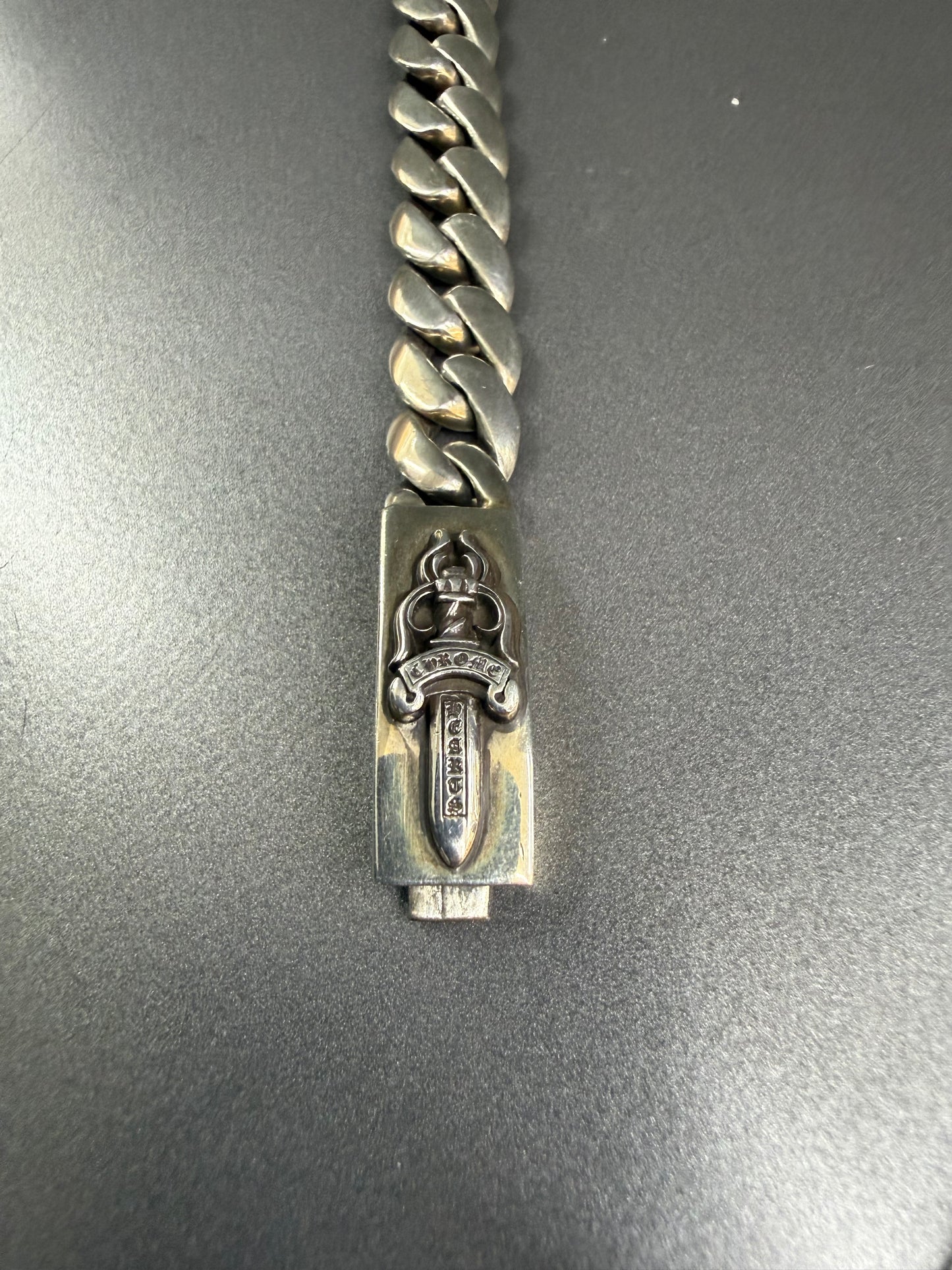 Chrome Hearts Cuban Link Dagger ID Bracelet