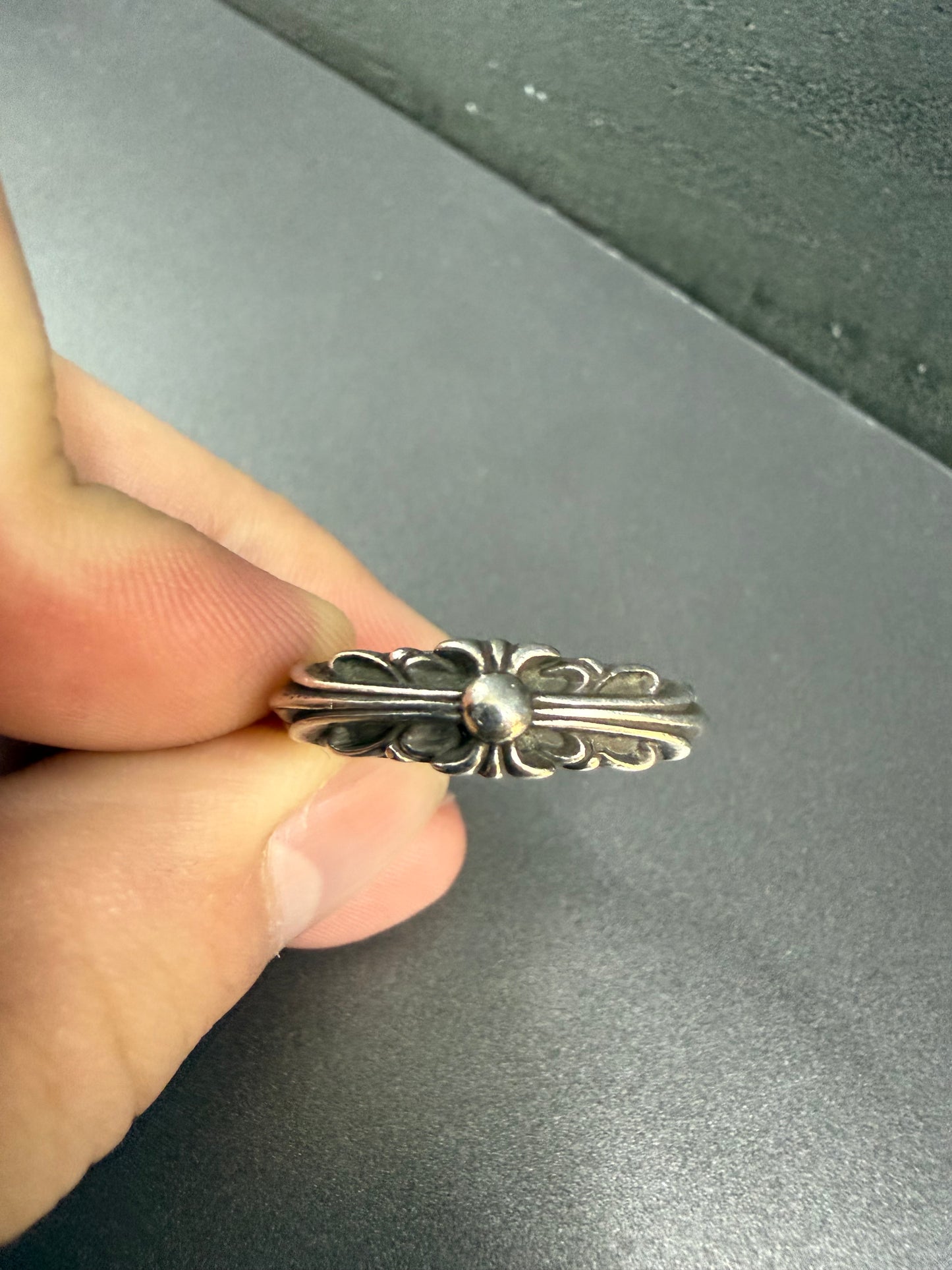 Chrome Hearts baby classic floral cross ring