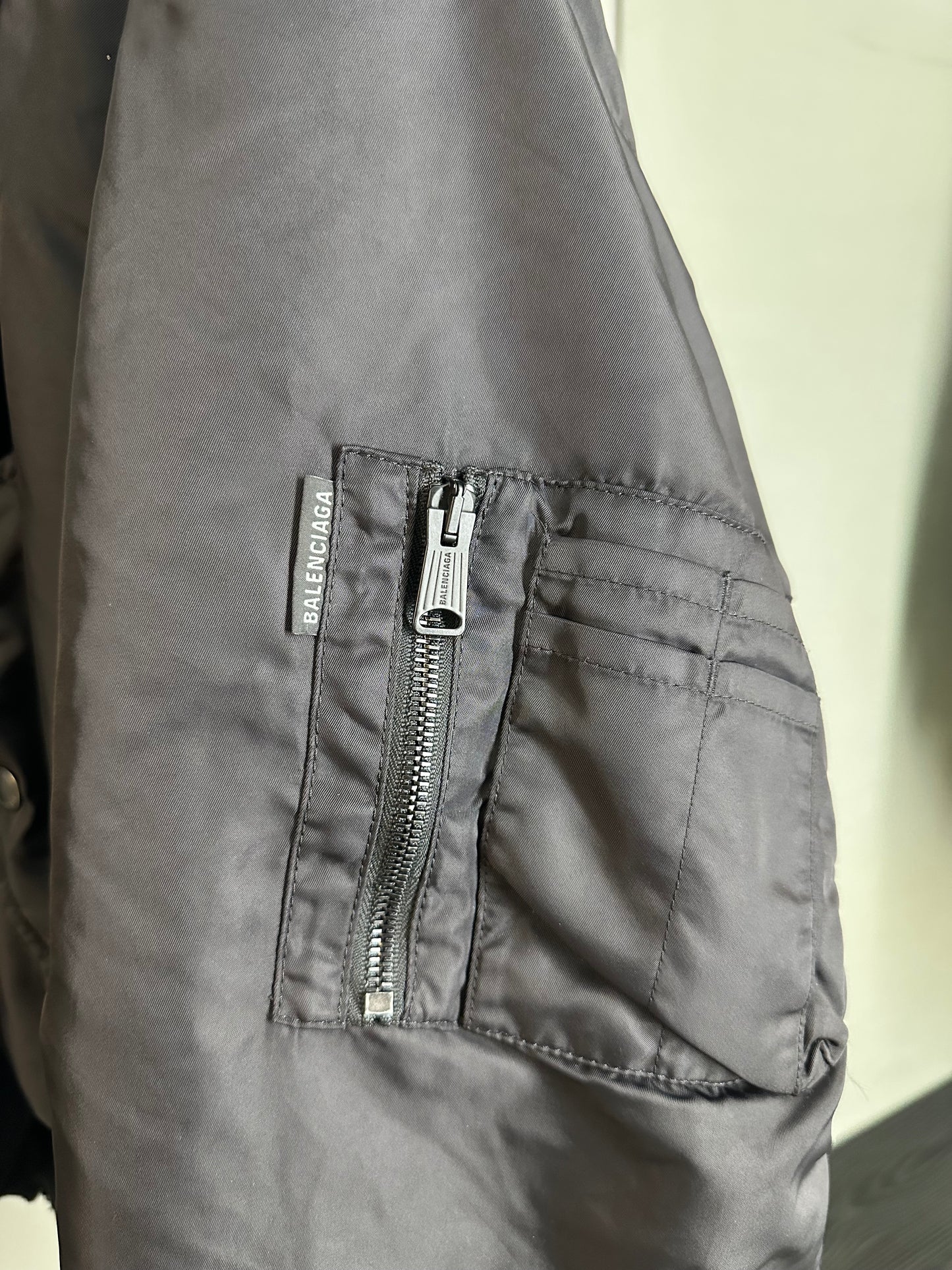 Balenciaga Incognito Hooded Bomber Jacket