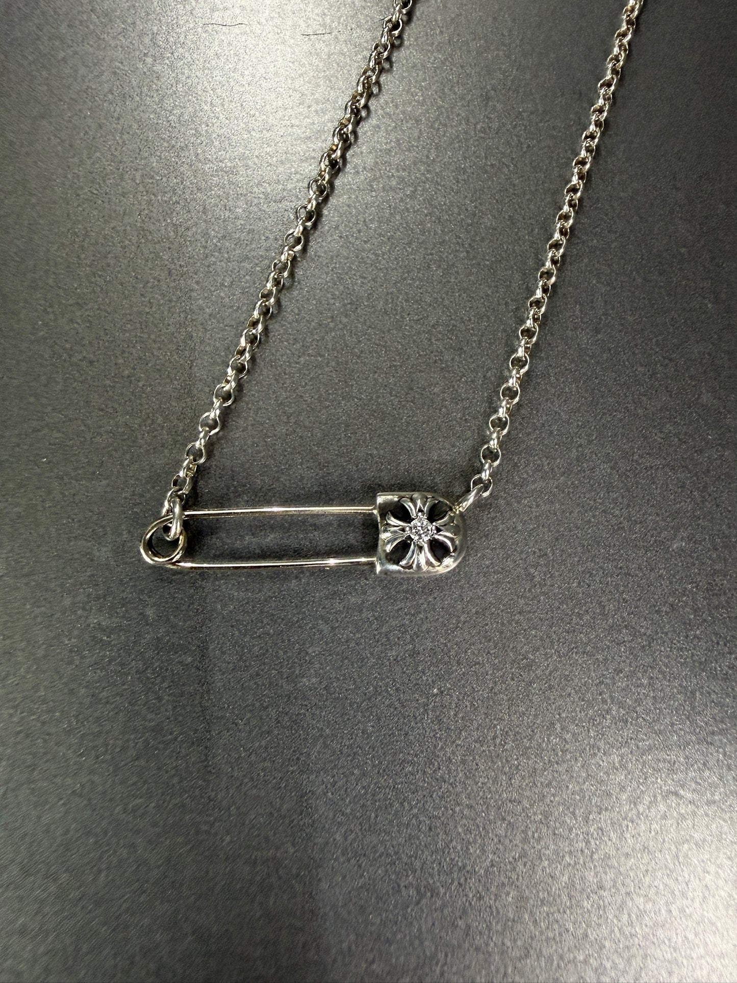 Chrome Hearts Safety Pin with Diamond 50cm