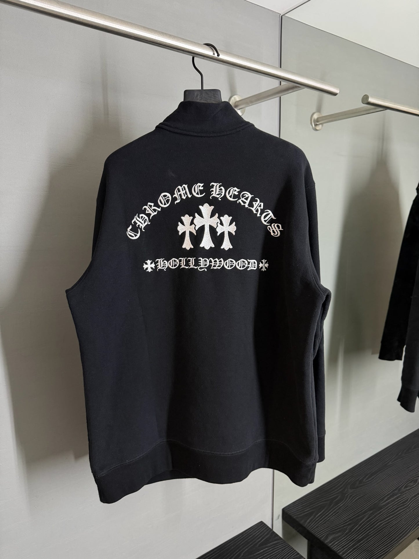 Chrome Hearts Embroidered Quarter Zip Sweatshirt
