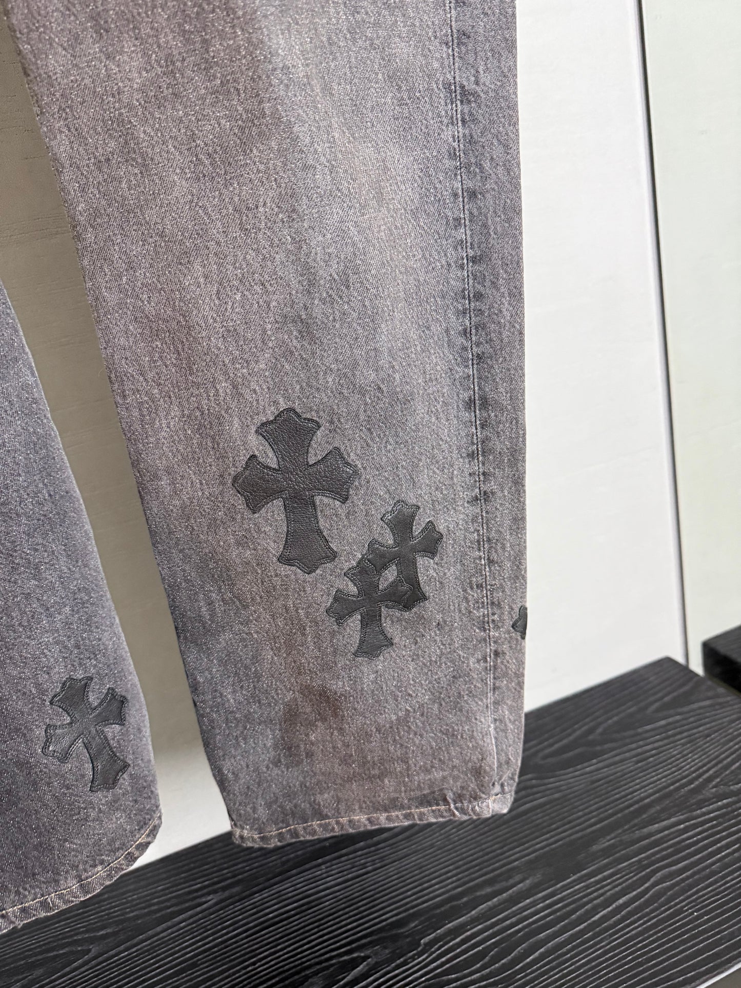 Chrome Hearts 501 Cross Patch Jeans