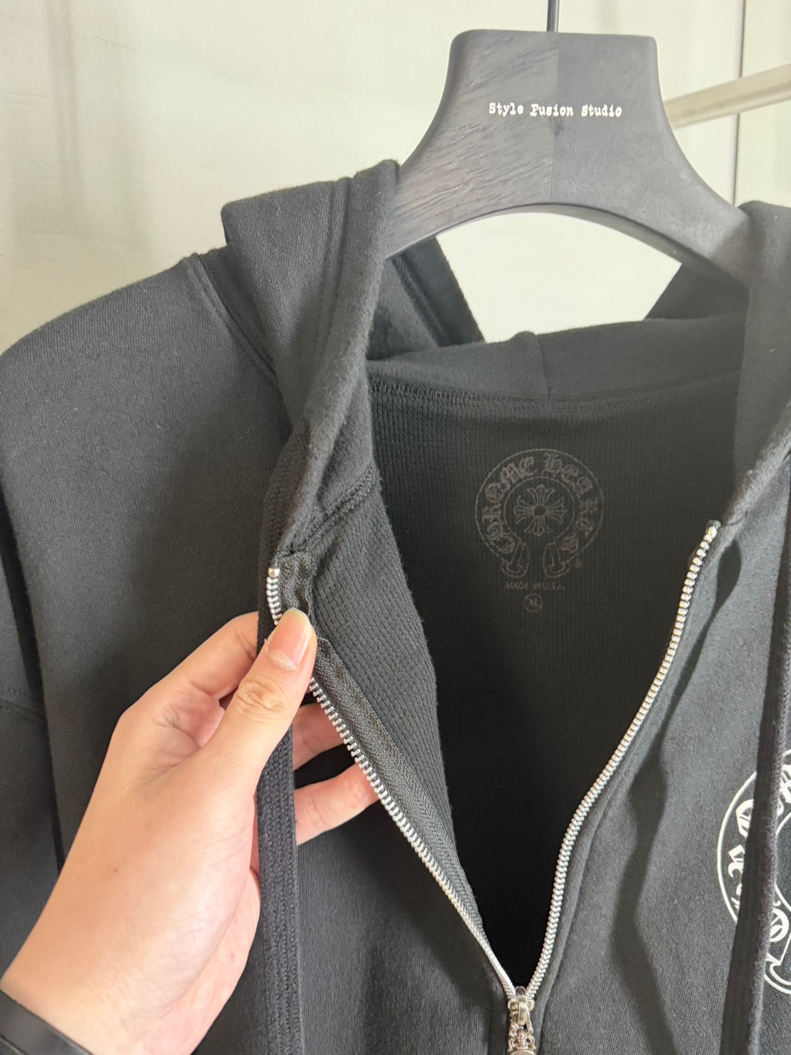 Chrome Hearts Horseshoe Floral Zip-up