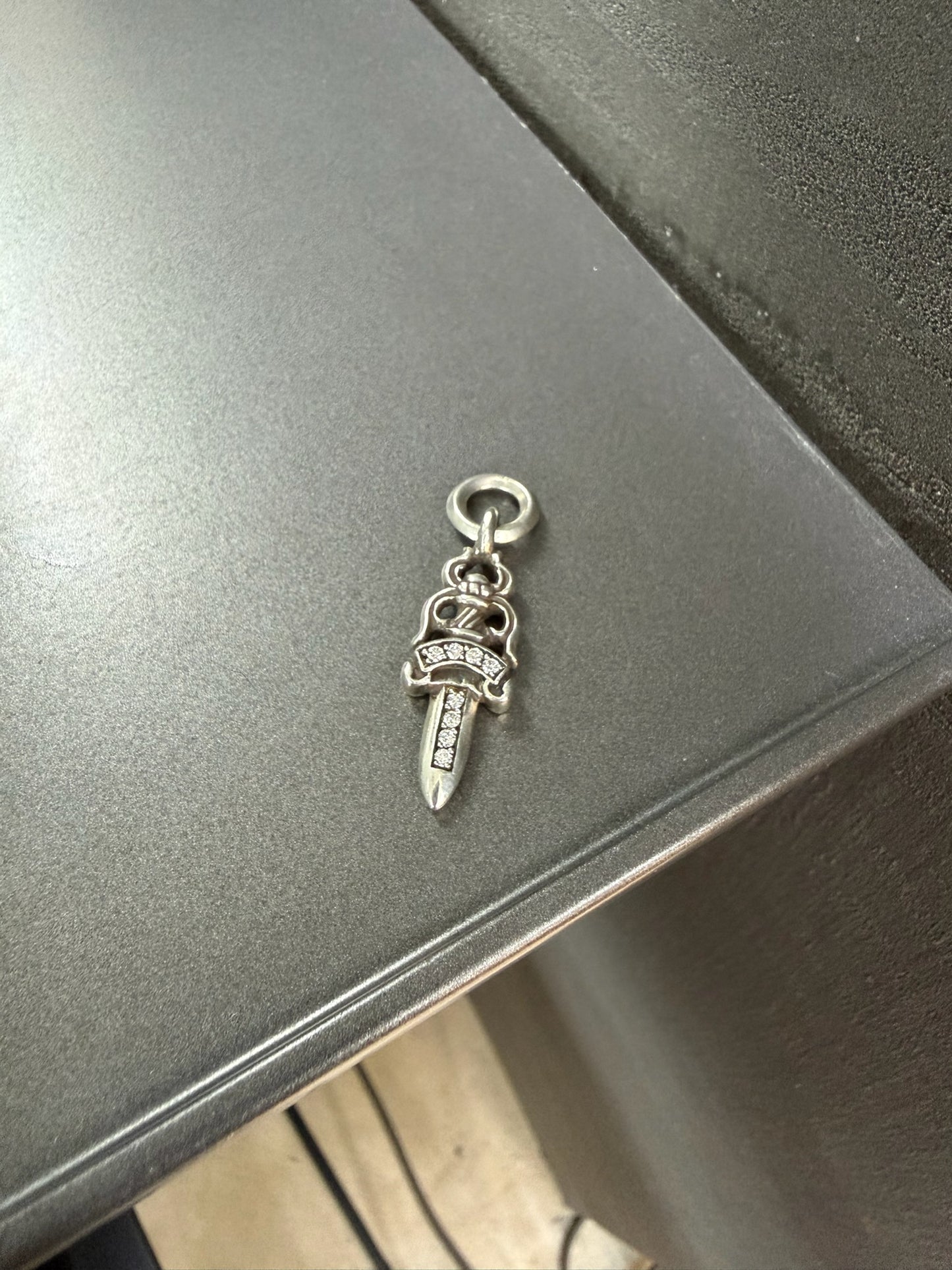 Chrome Hearts Dagger Pendant with Diamonds