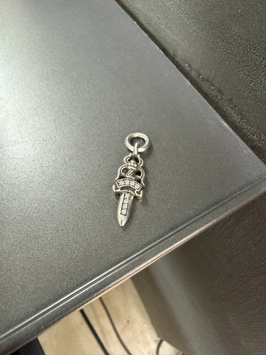 Chrome Hearts Dagger Pendant with Diamonds