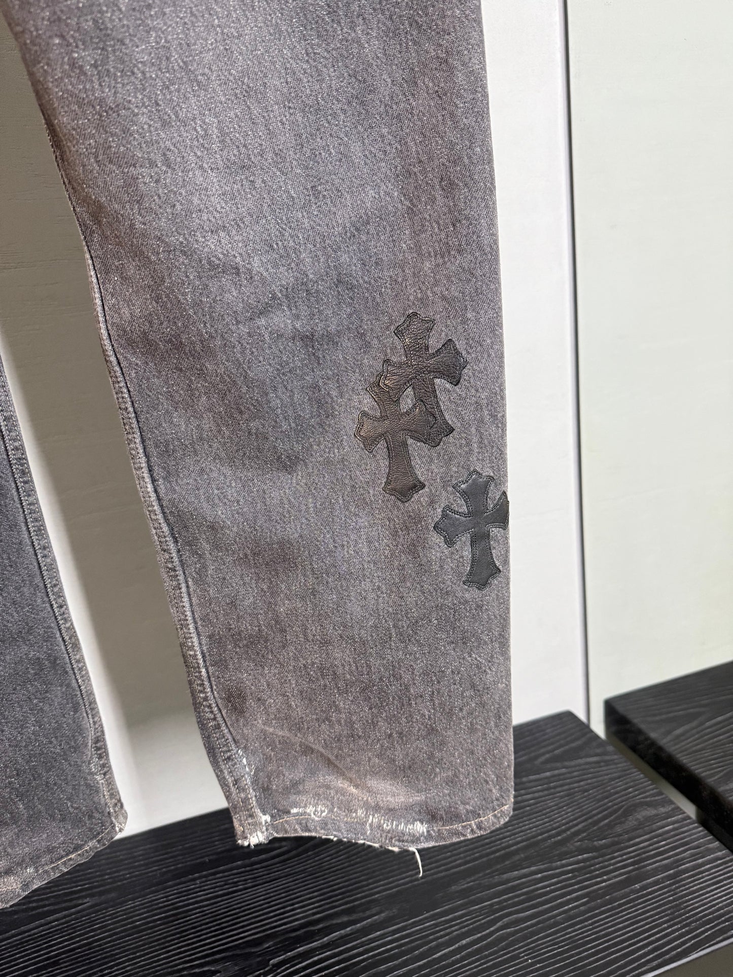 Chrome Hearts 501 Cross Patch Jeans