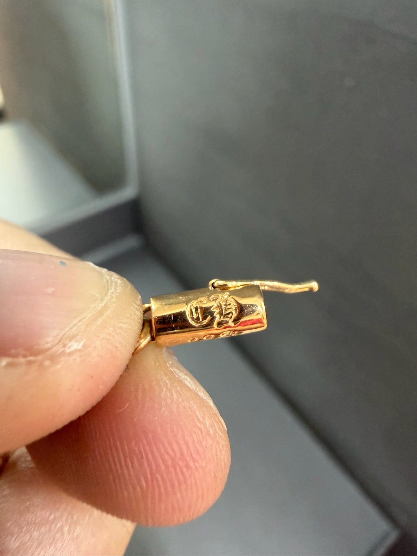 Chrome Hearts 22k Tiny E Bracelet with Diamonds