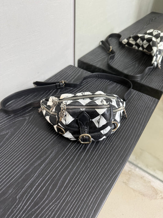 Chrome Hearts Matty boy Canvas 99 Eyes Snat Pack Gunslinger Waist Bag