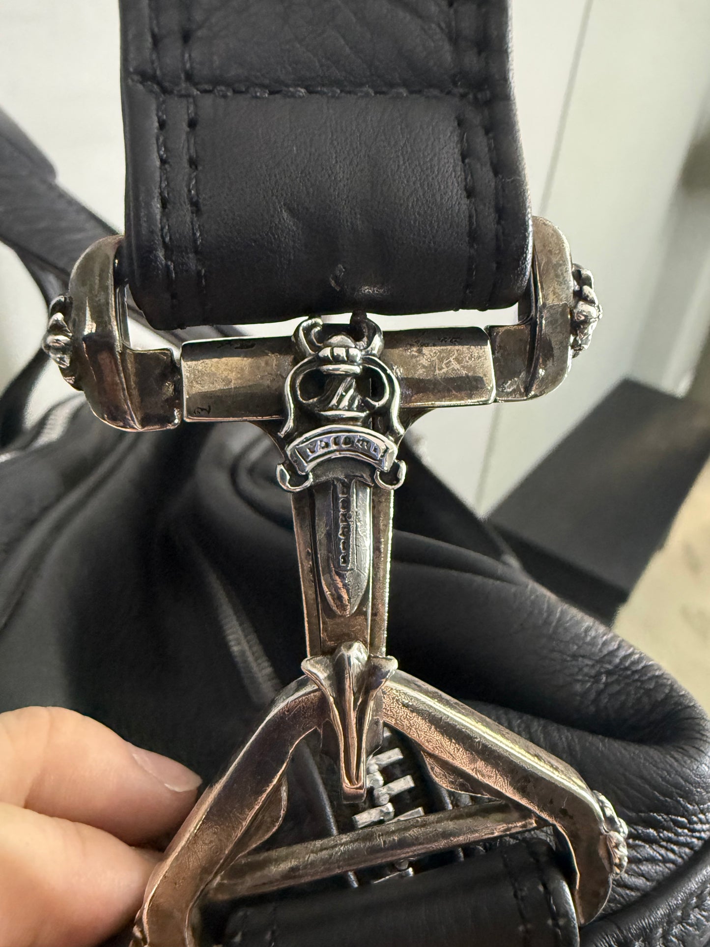 CHROME HEARTS Plain Mother's Bag Pouch Shoulder Boston